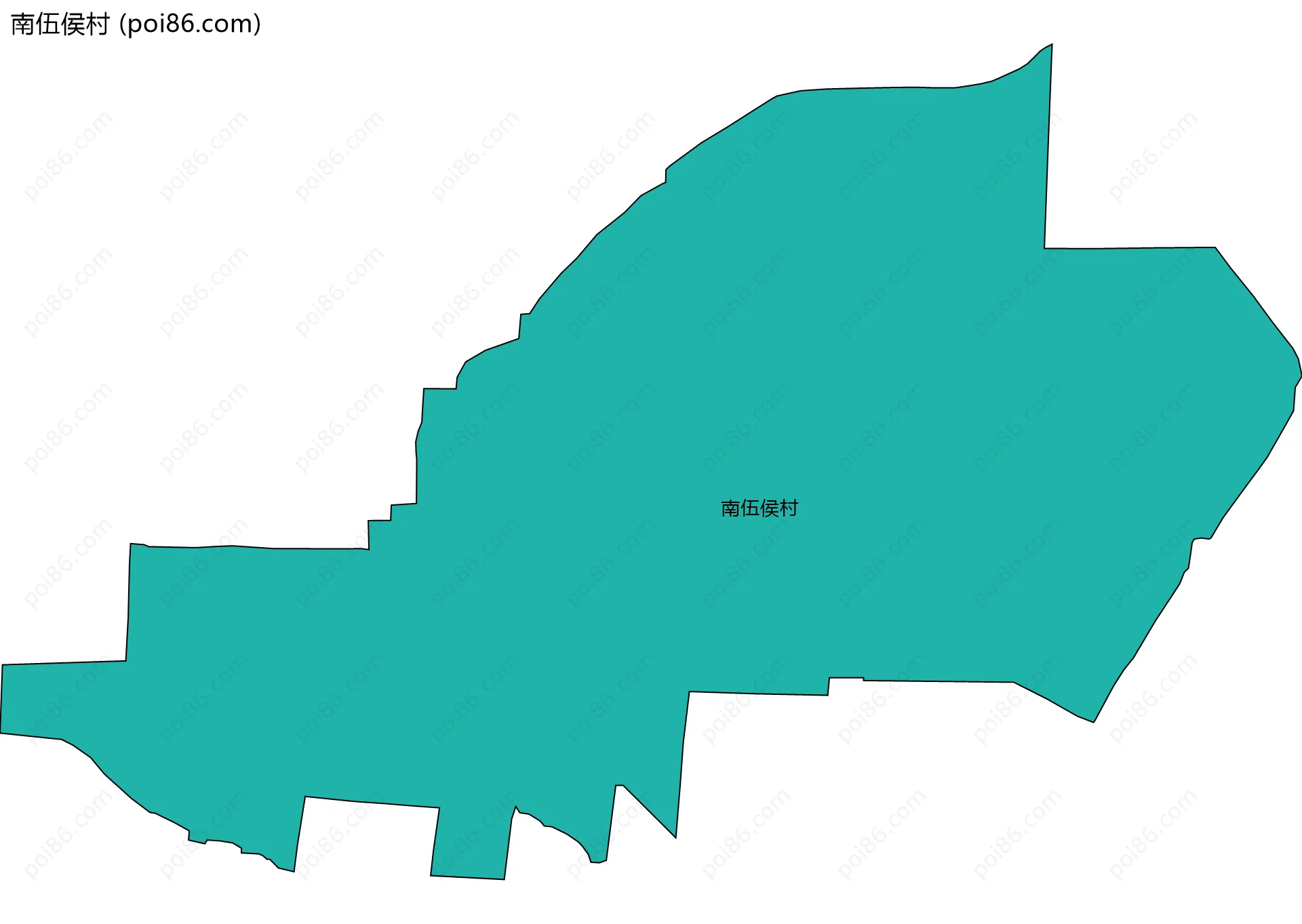 南伍侯村边界地图