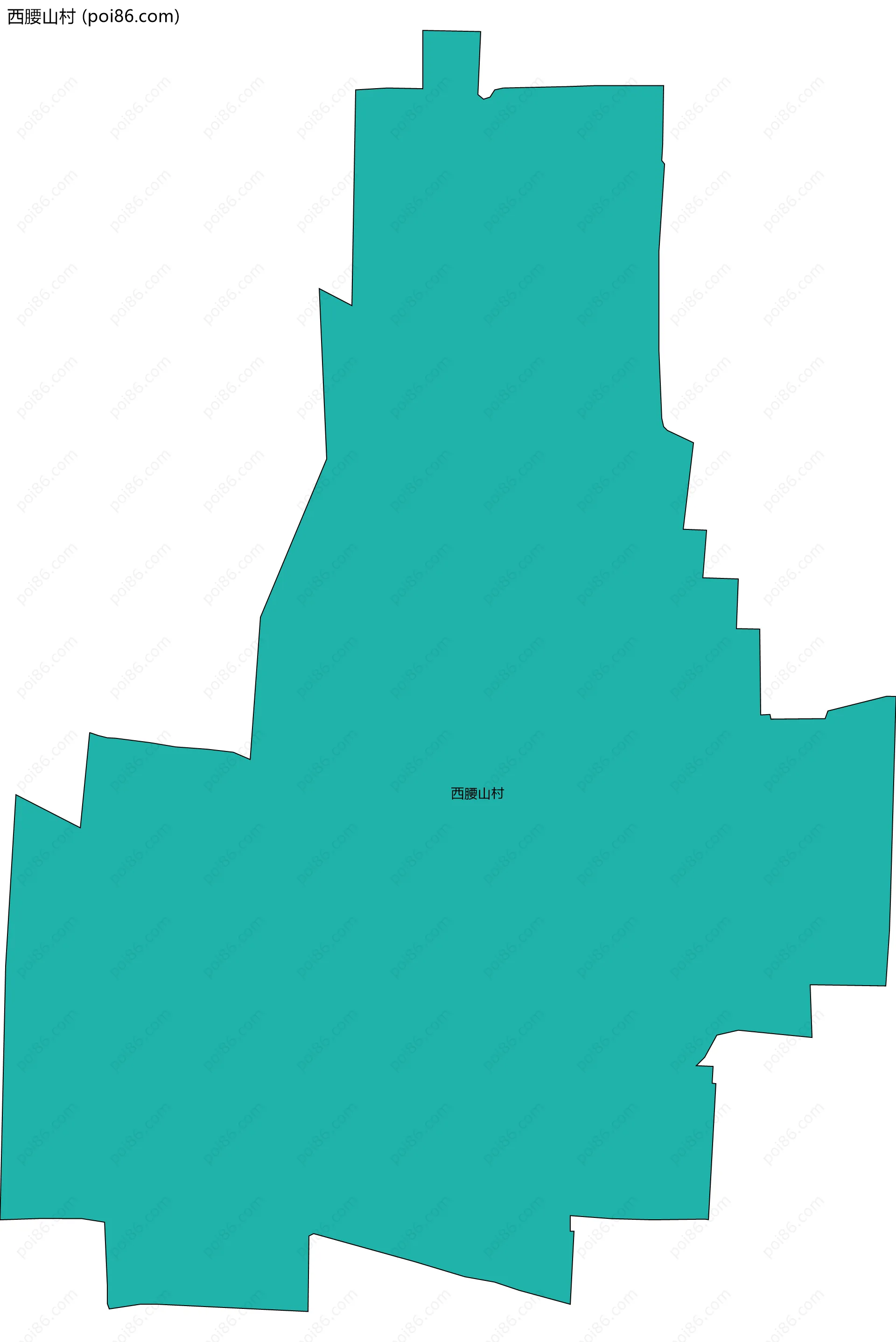 西腰山村边界地图