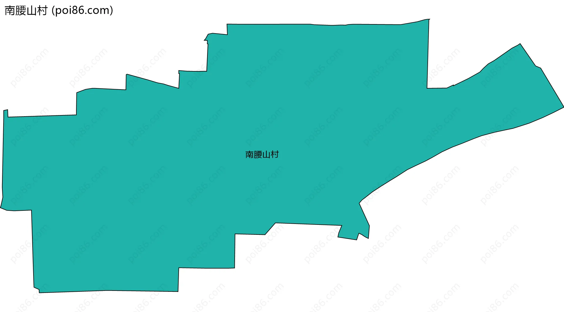 南腰山村边界地图