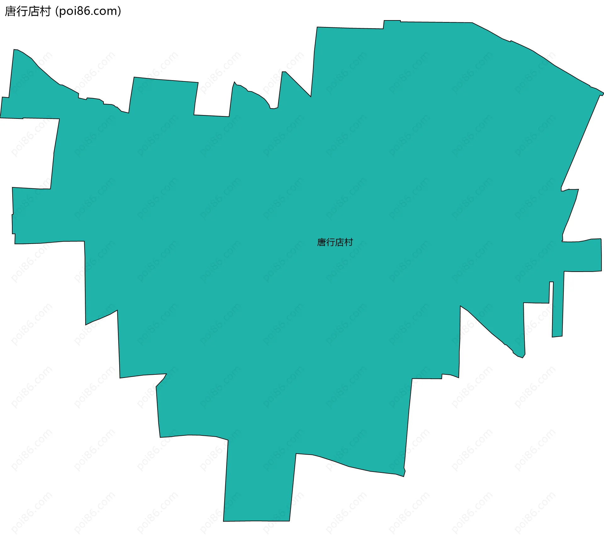 唐行店村边界地图