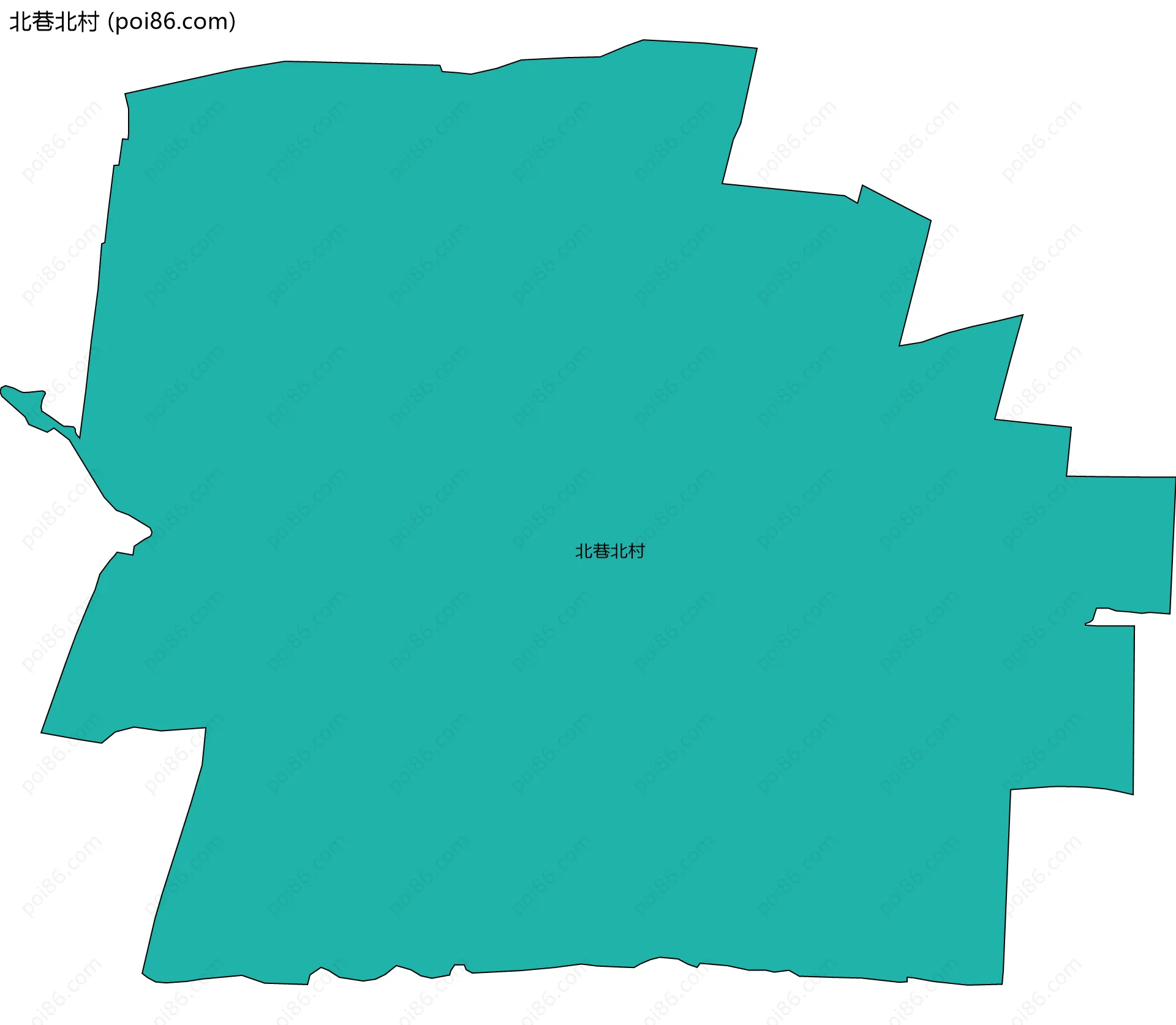 北巷北村边界地图