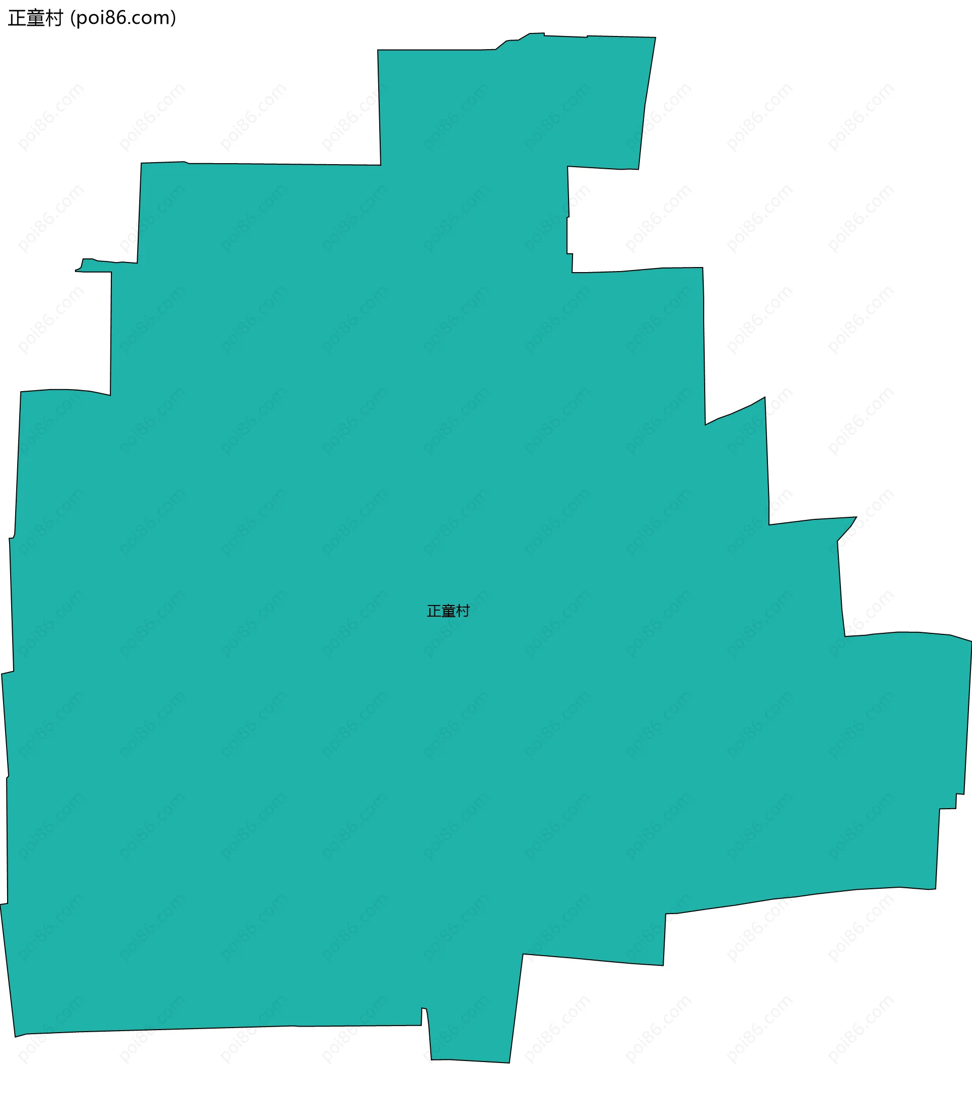 正童村边界地图