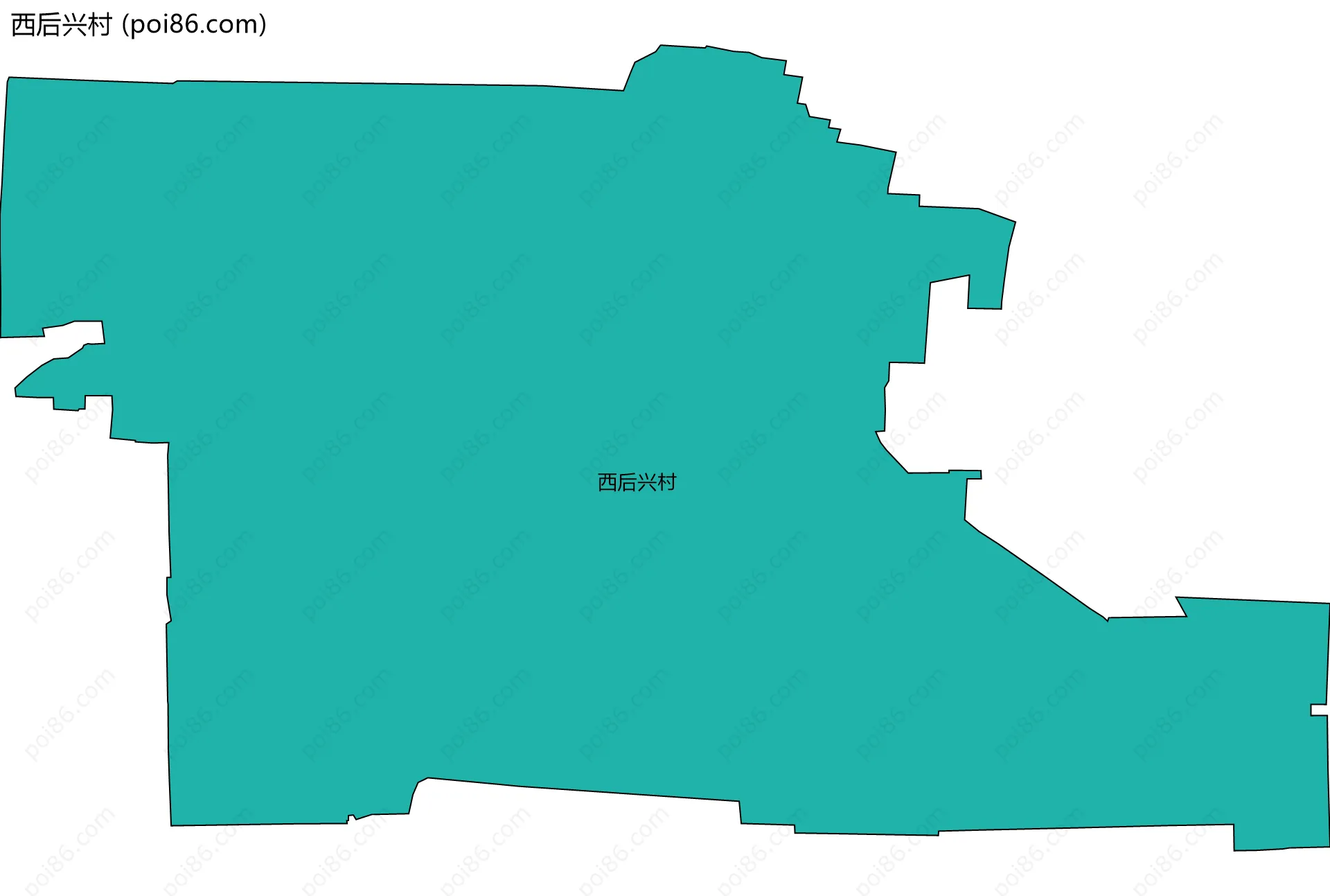 西后兴村边界地图