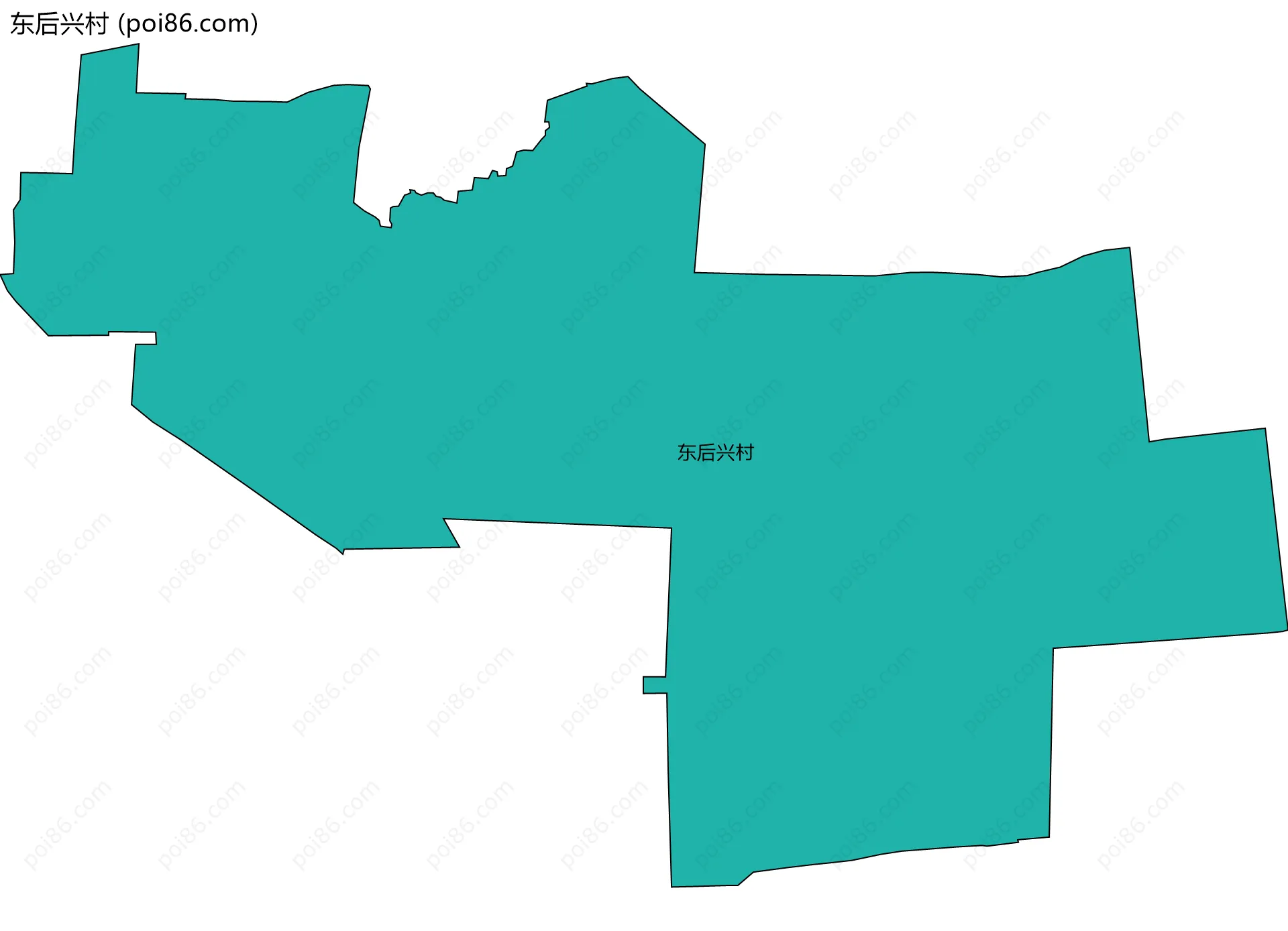 东后兴村边界地图