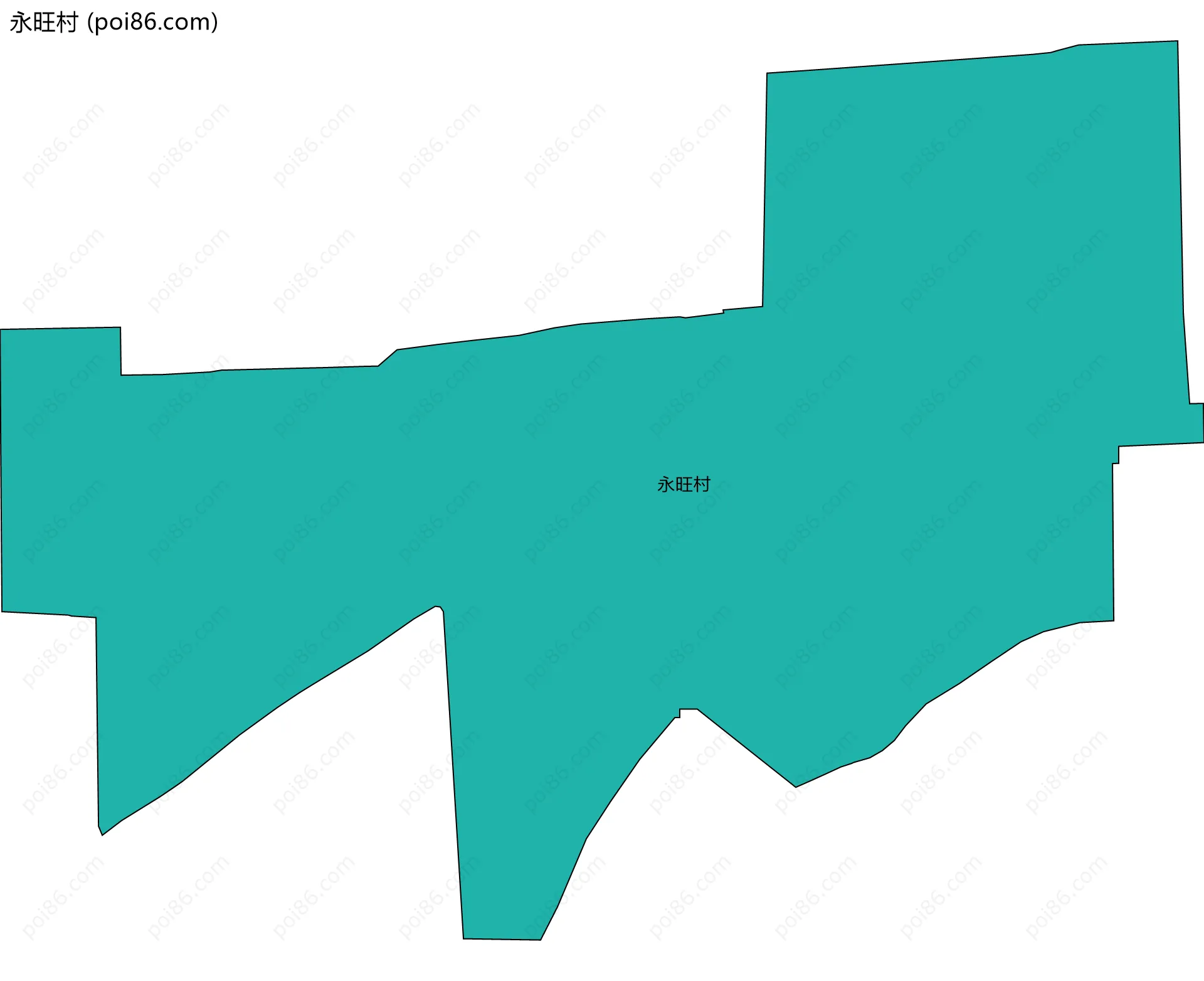 永旺村边界地图