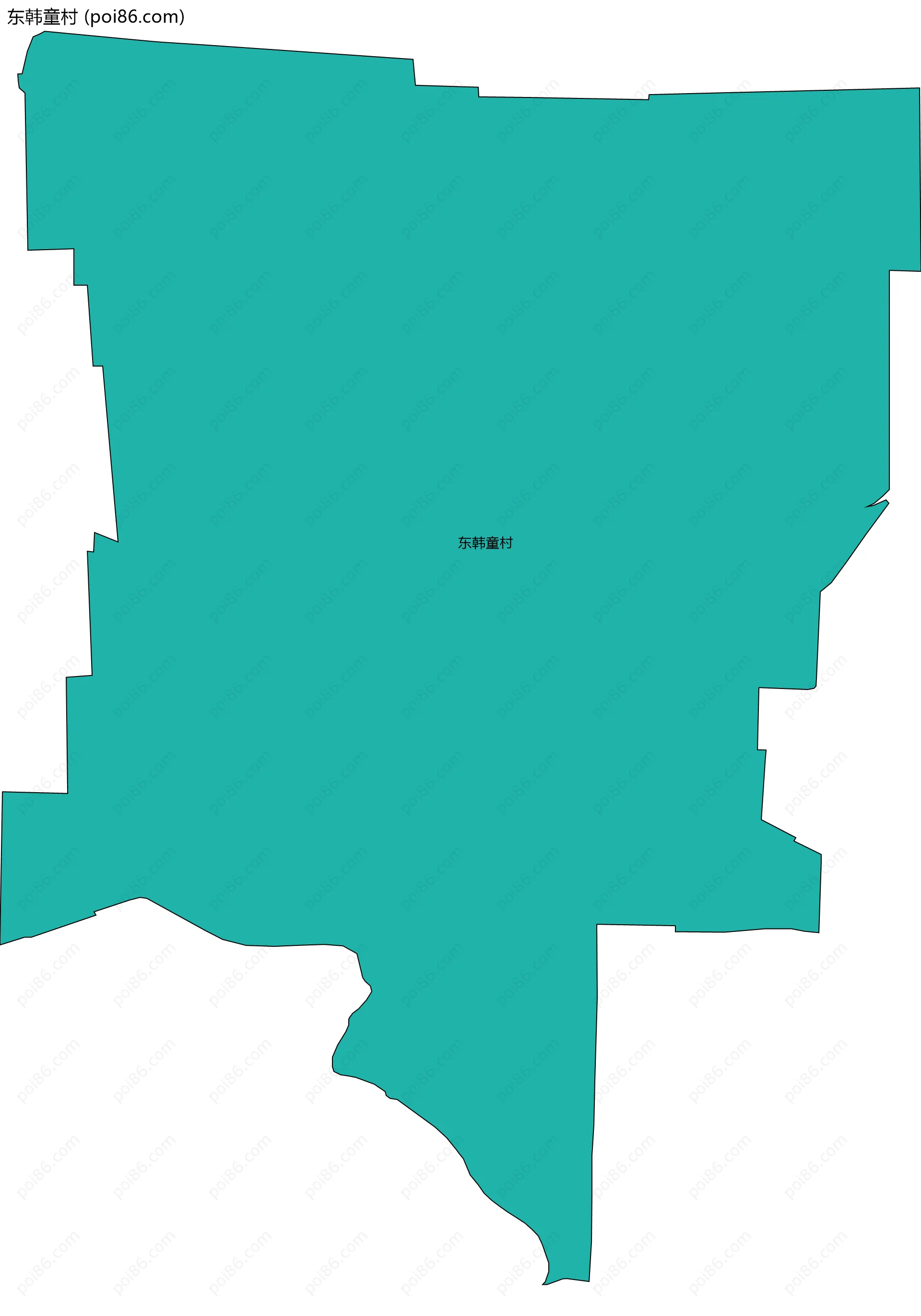 东韩童村边界地图