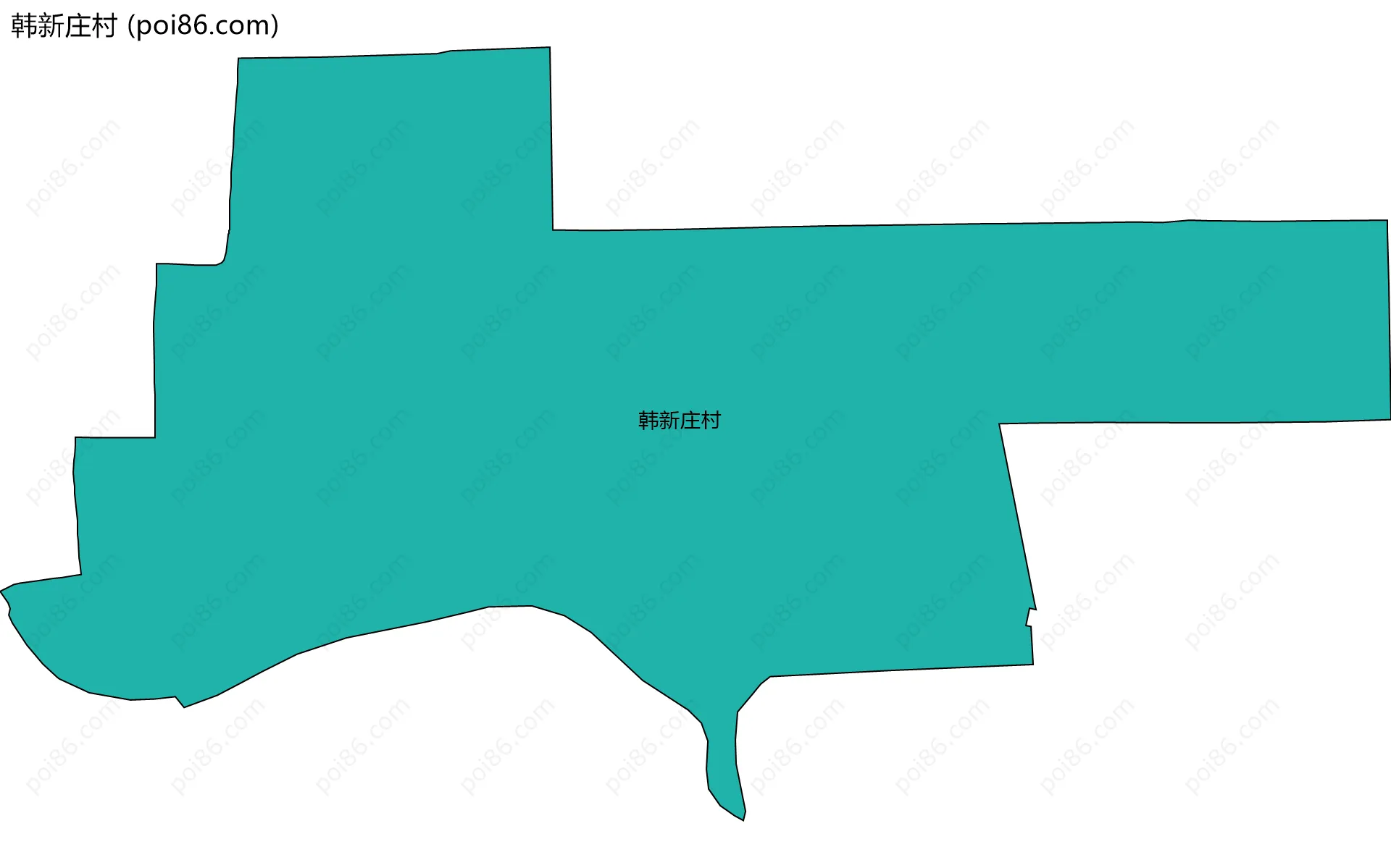 韩新庄村边界地图