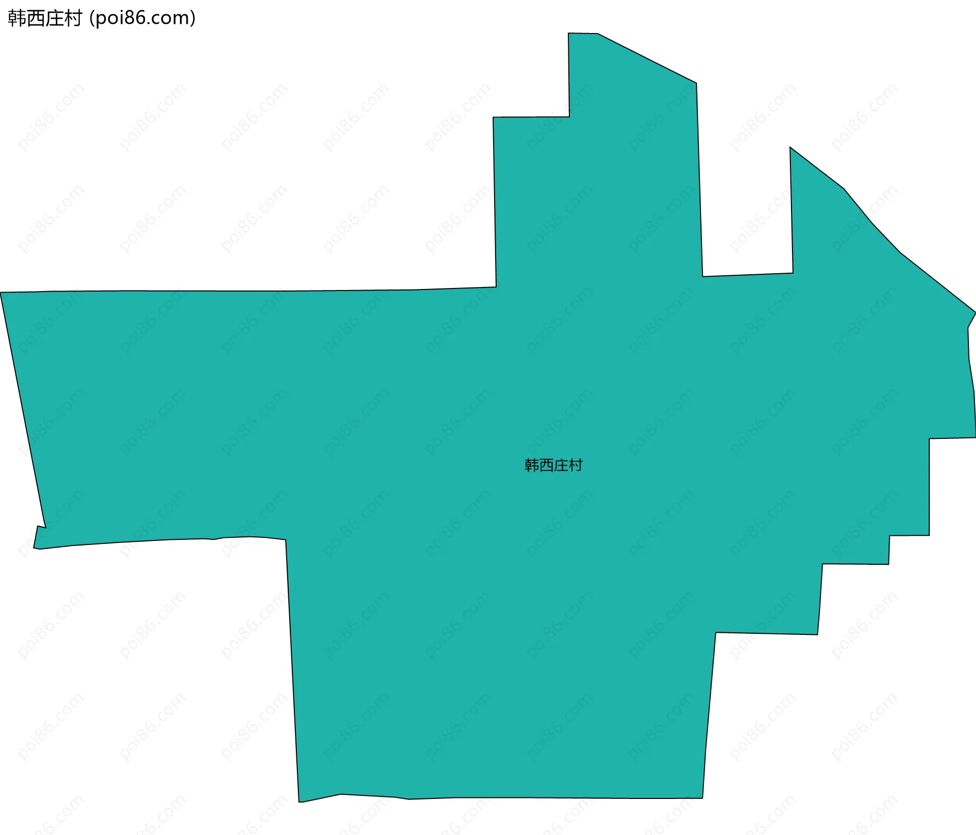 韩西庄村边界地图