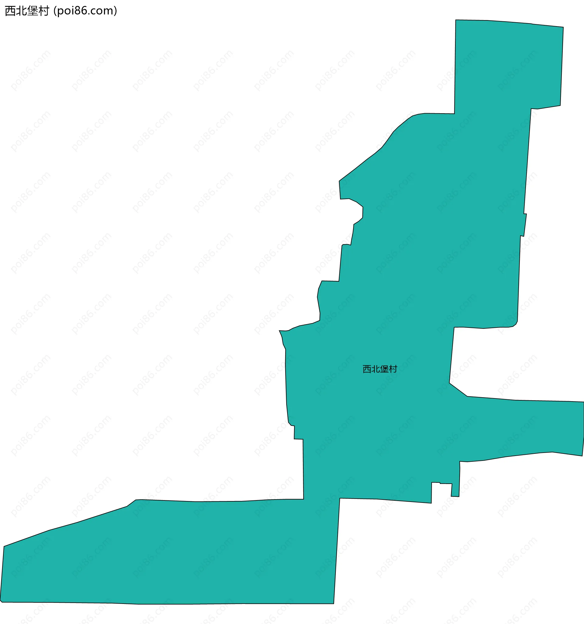 西北堡村边界地图