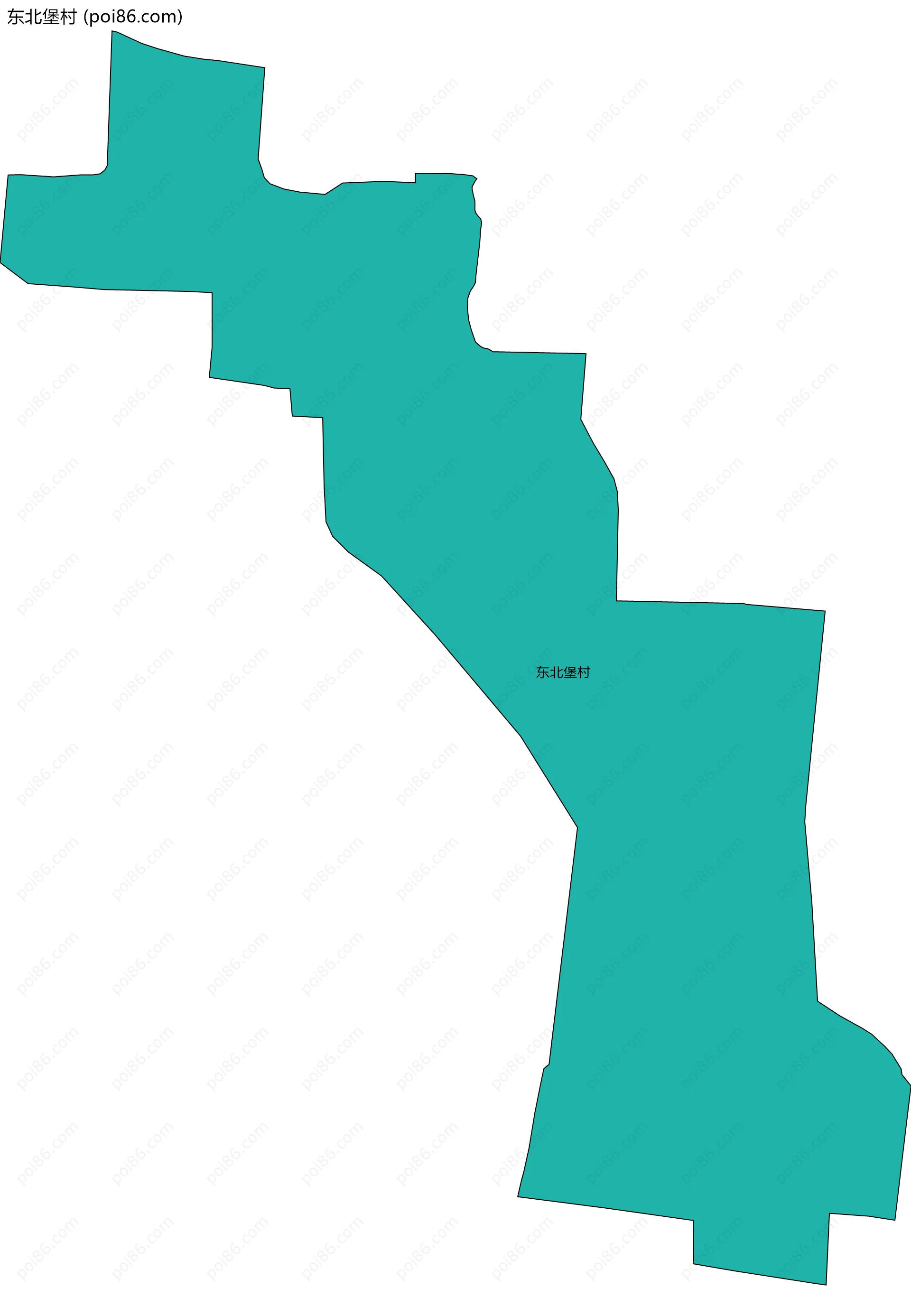 东北堡村边界地图