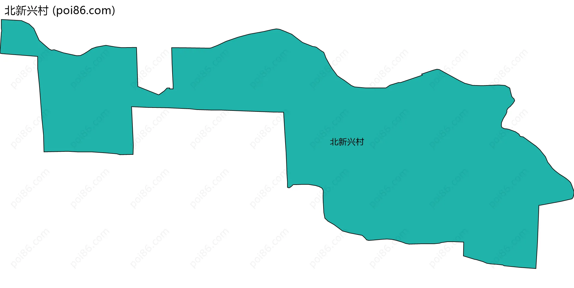 北新兴村边界地图