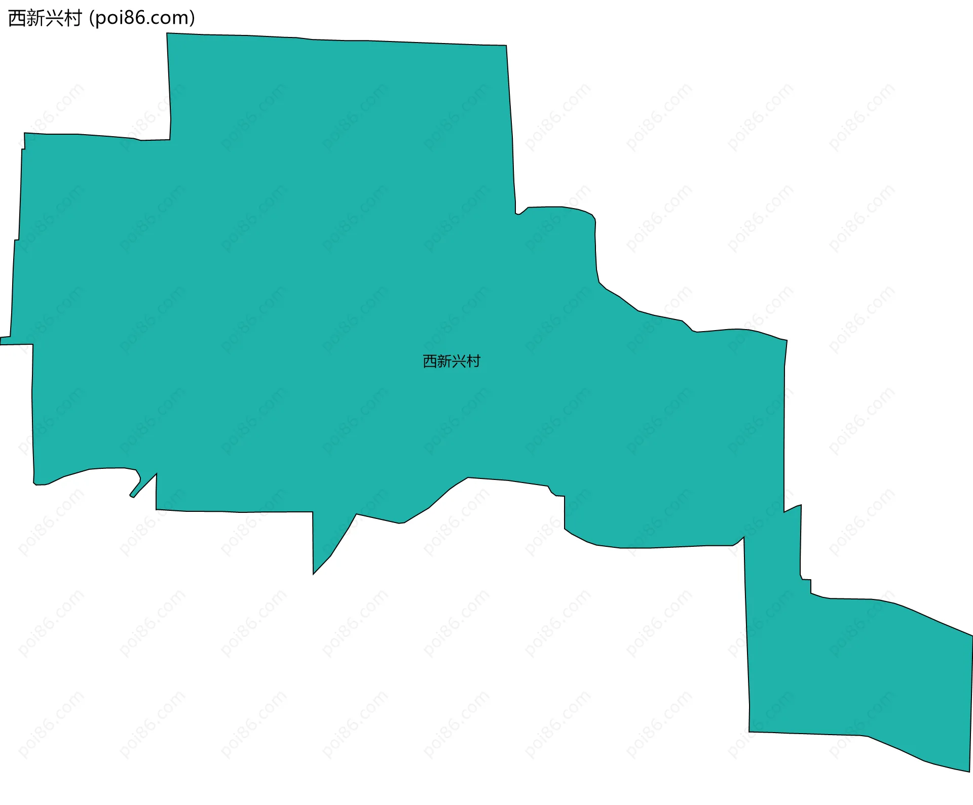 西新兴村边界地图