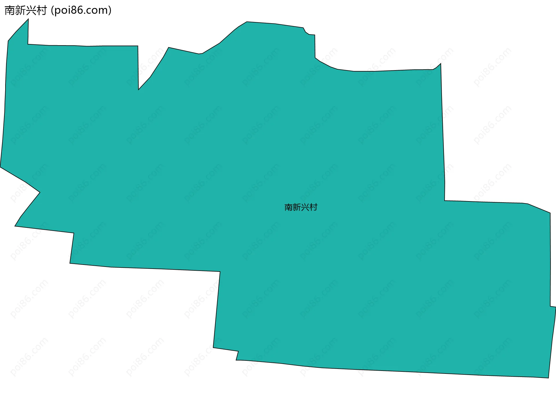 南新兴村边界地图