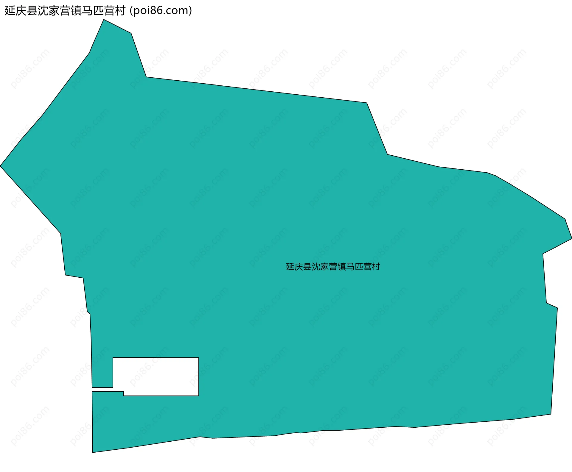 延庆县沈家营镇马匹营村边界地图