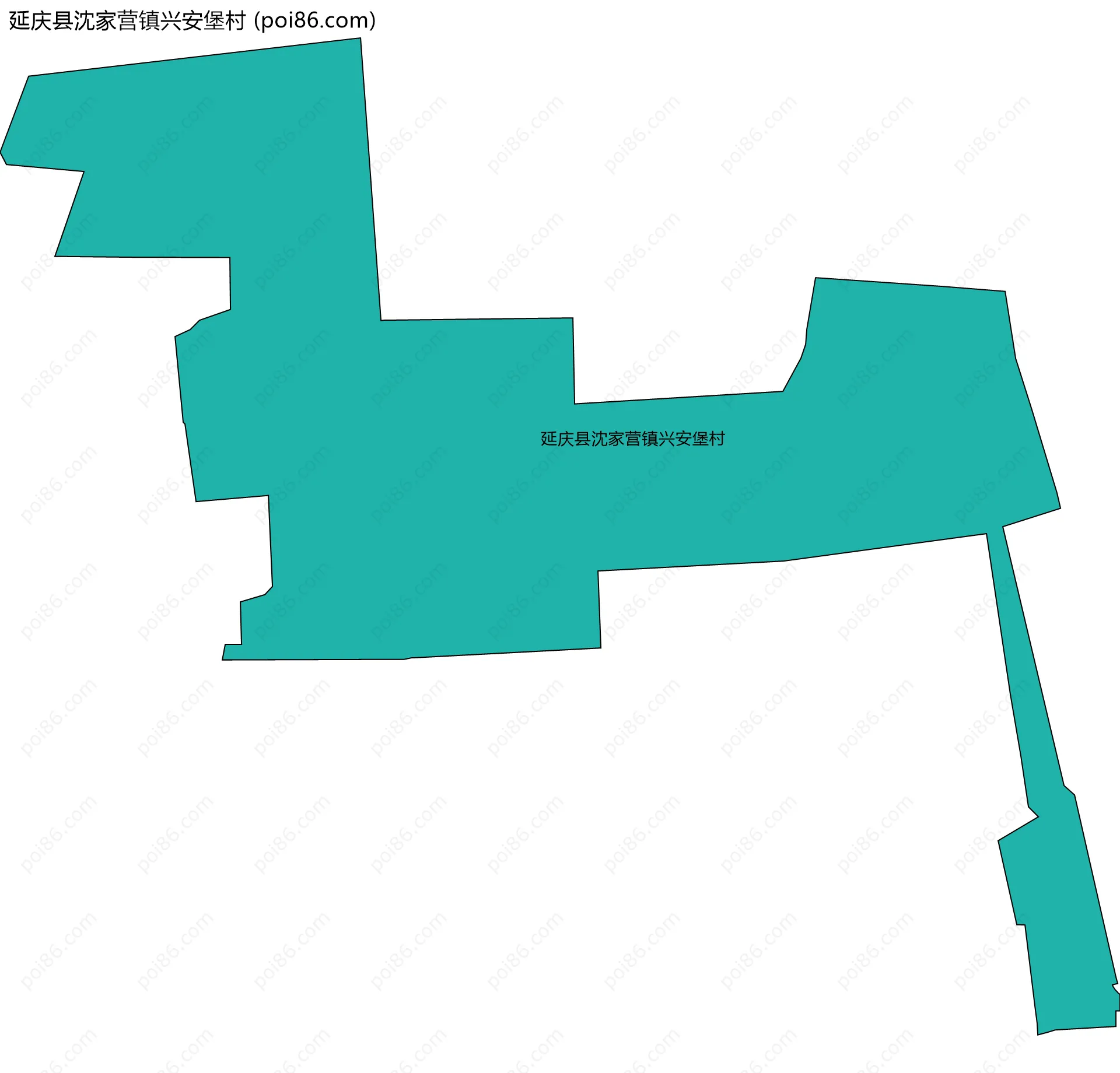 延庆县沈家营镇兴安堡村边界地图