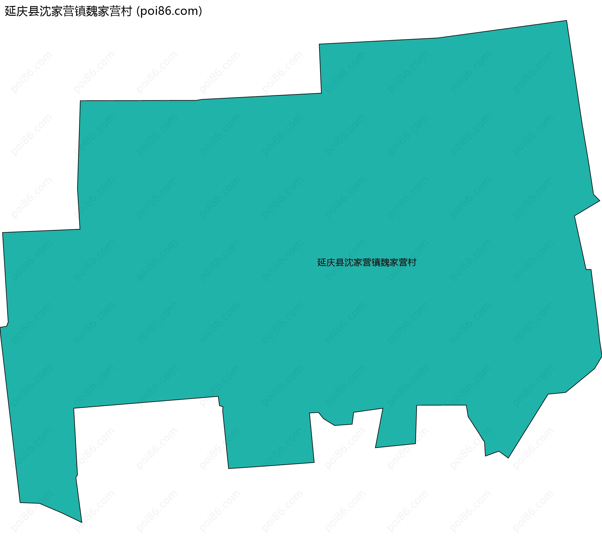 延庆县沈家营镇魏家营村边界地图