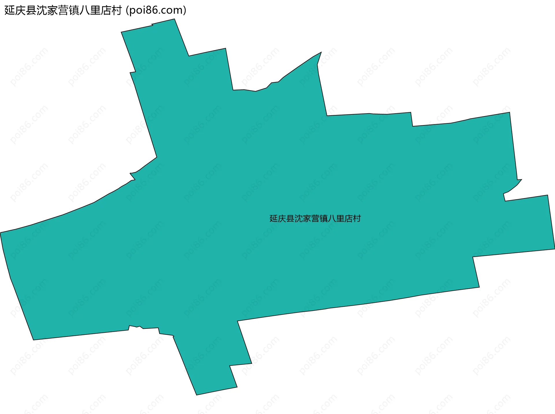 延庆县沈家营镇八里店村边界地图