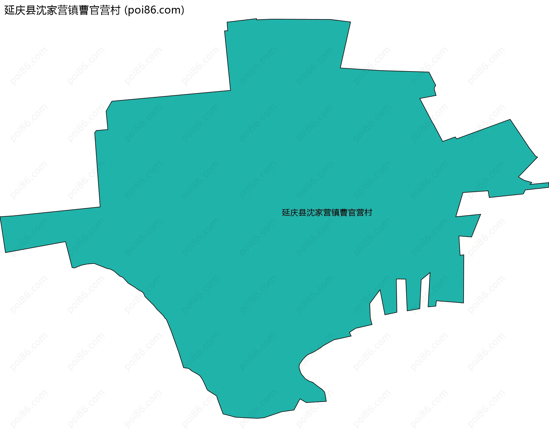 延庆县沈家营镇曹官营村边界地图