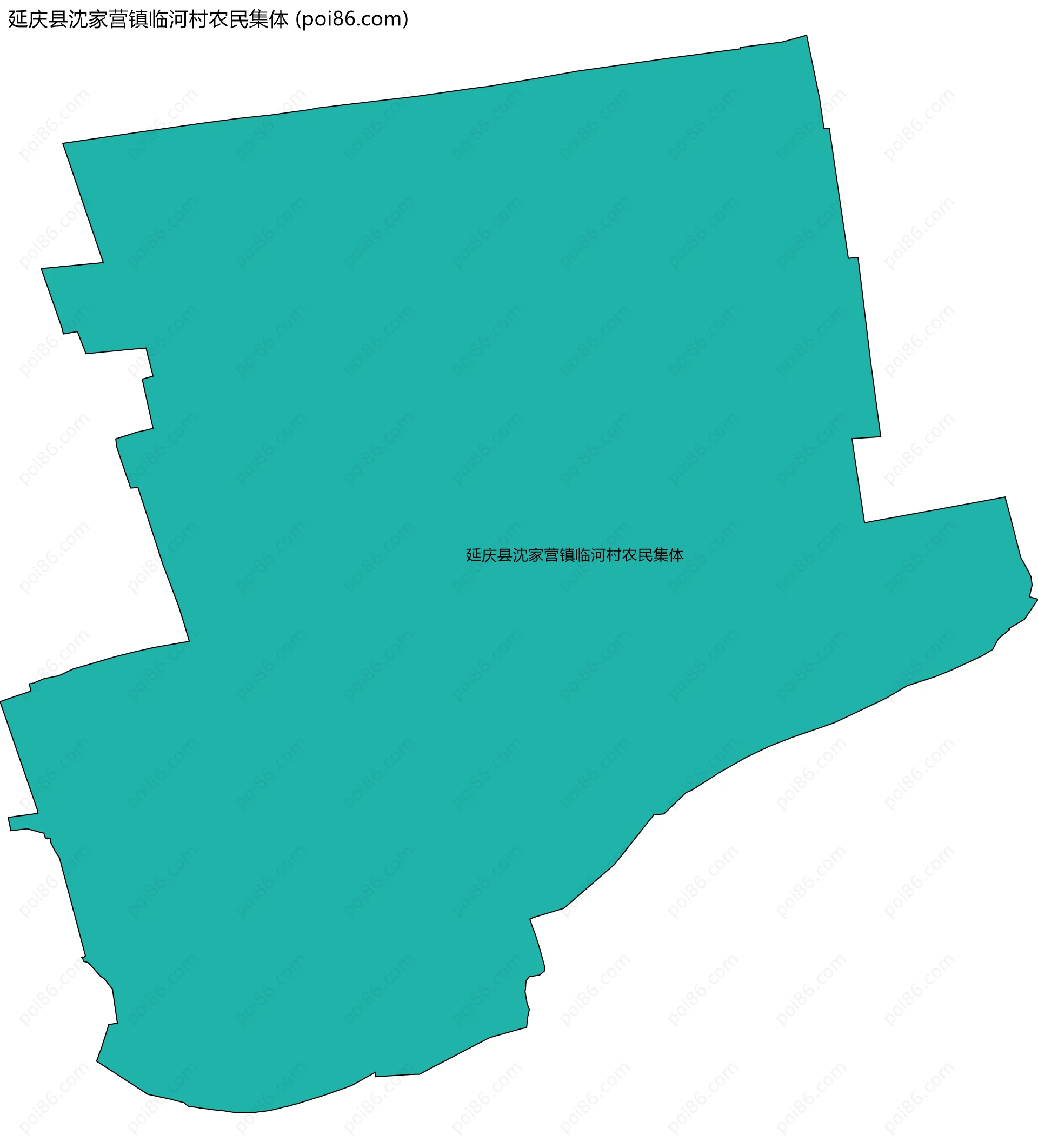 延庆县沈家营镇临河村农民集体边界地图
