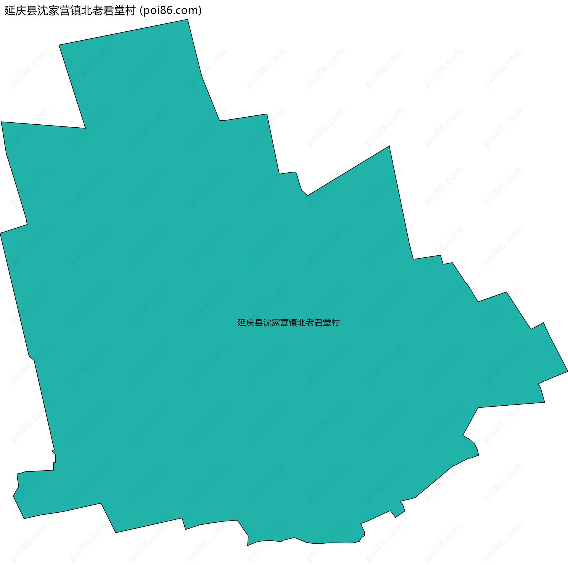 延庆县沈家营镇北老君堂村边界地图