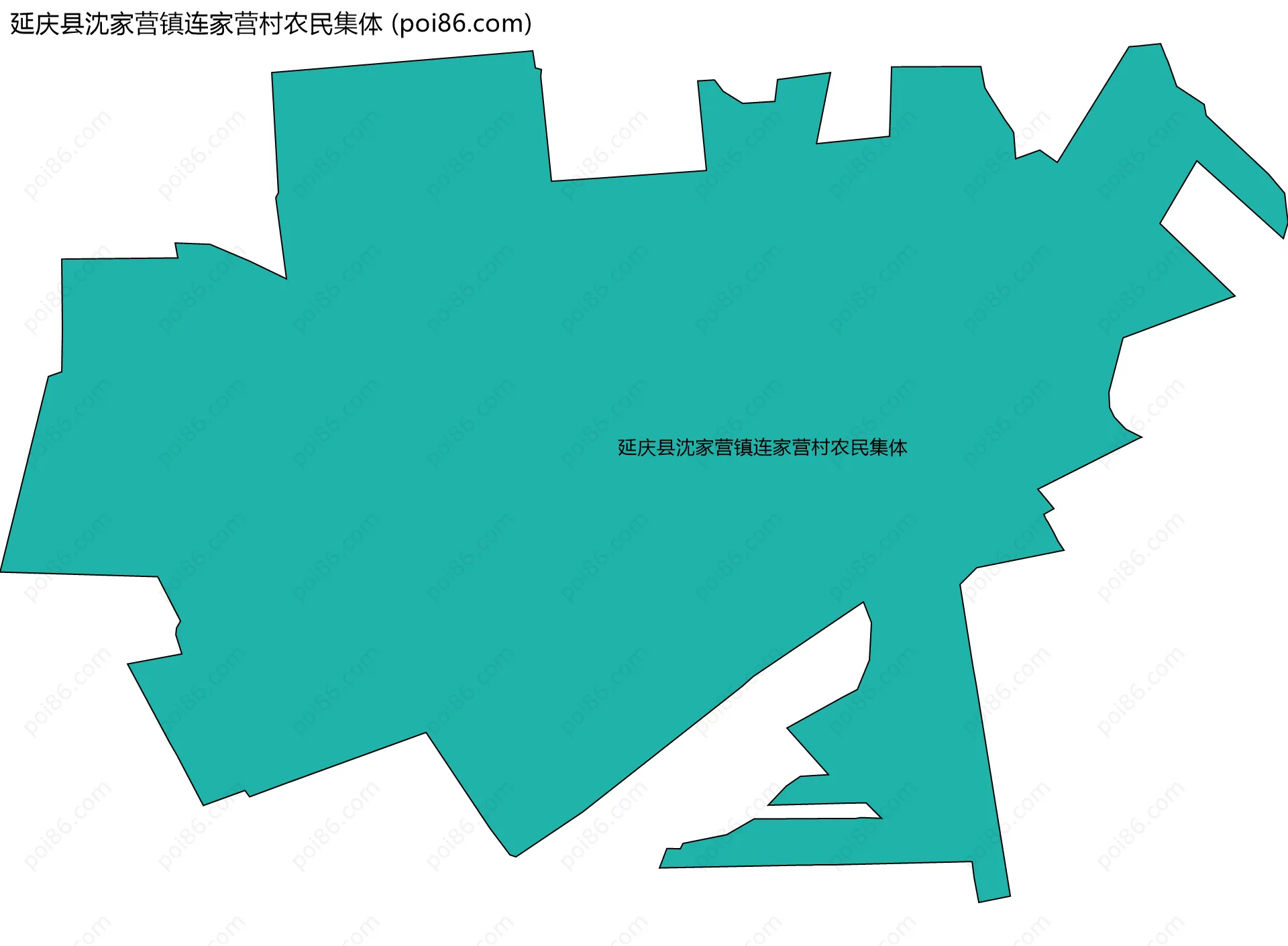 延庆县沈家营镇连家营村农民集体边界地图