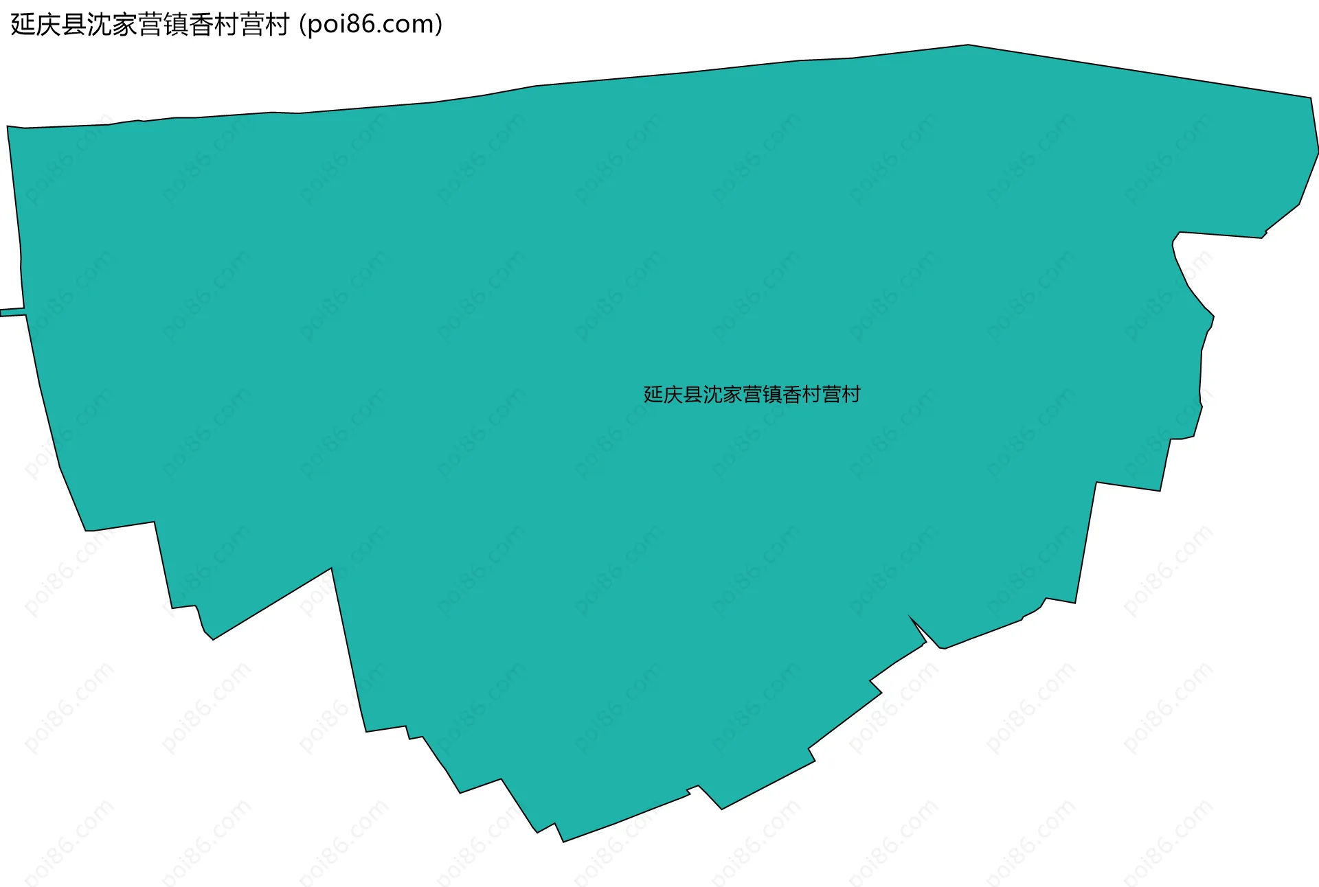 延庆县沈家营镇香村营村边界地图