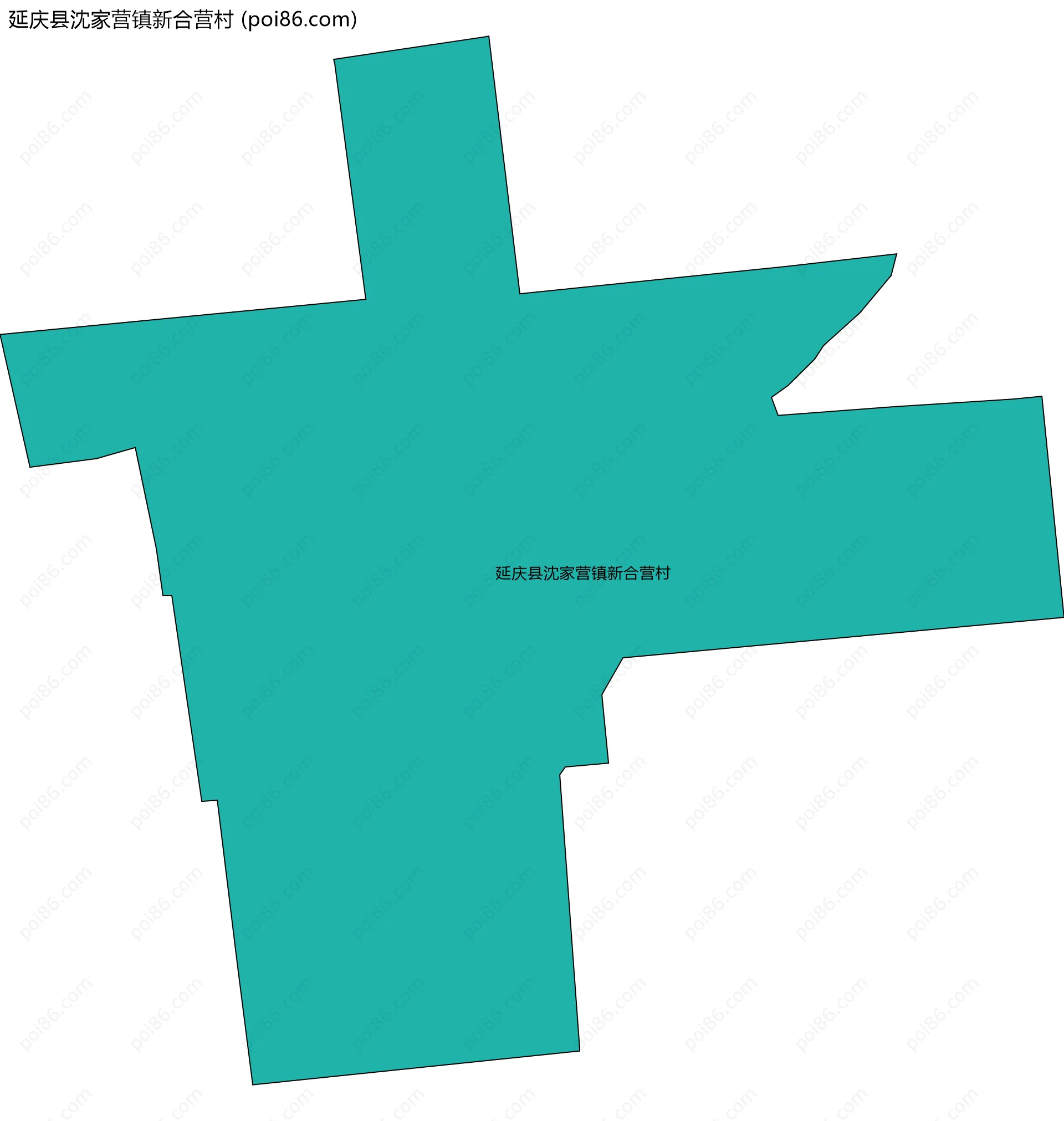 延庆县沈家营镇新合营村边界地图