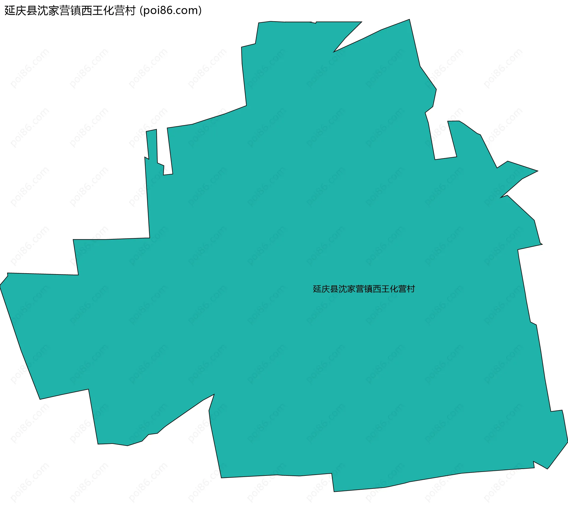 延庆县沈家营镇西王化营村边界地图