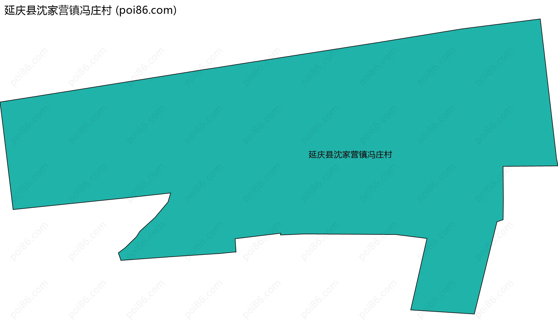 延庆县沈家营镇冯庄村边界地图