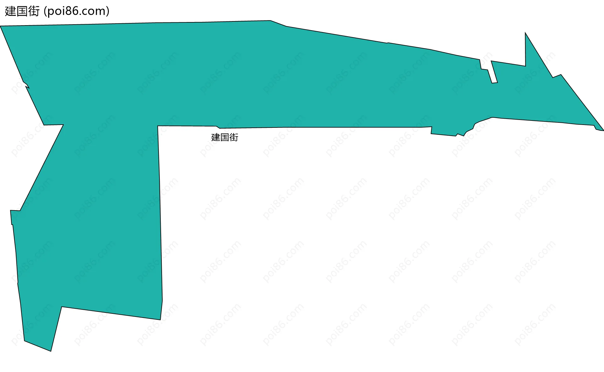 建国街边界地图