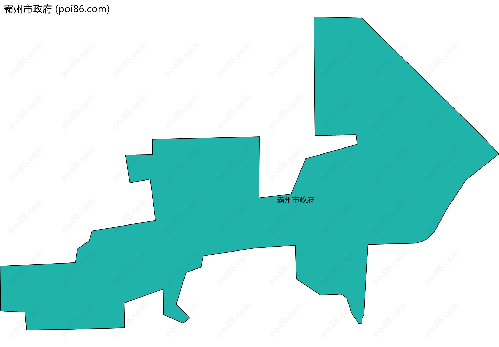 霸州市政府边界地图