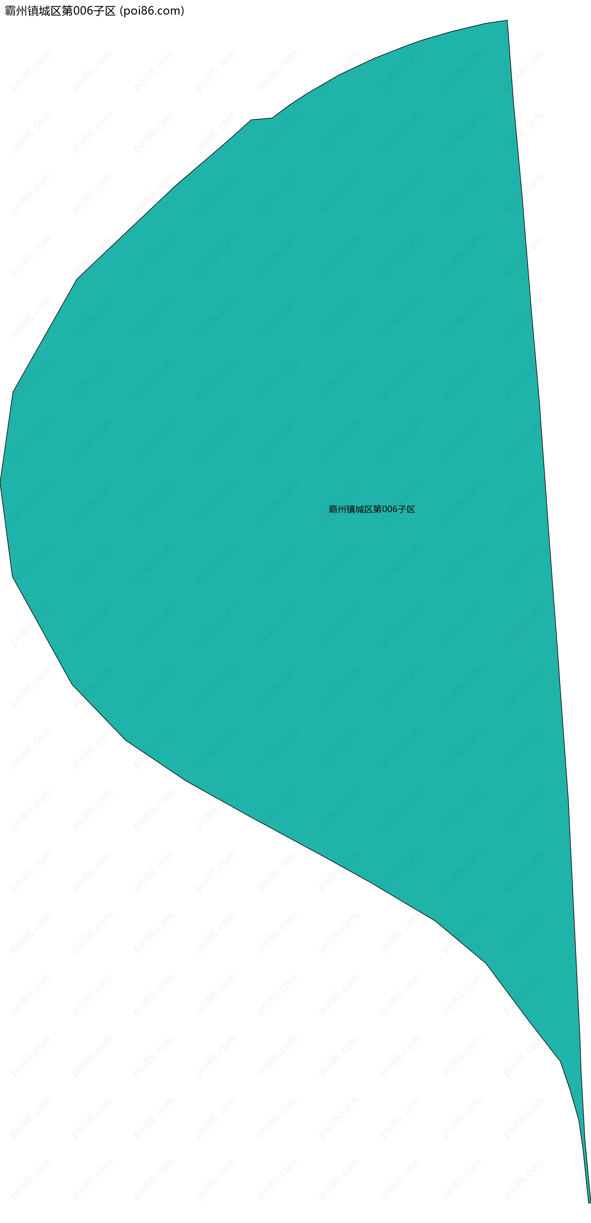 霸州镇城区第006子区边界地图