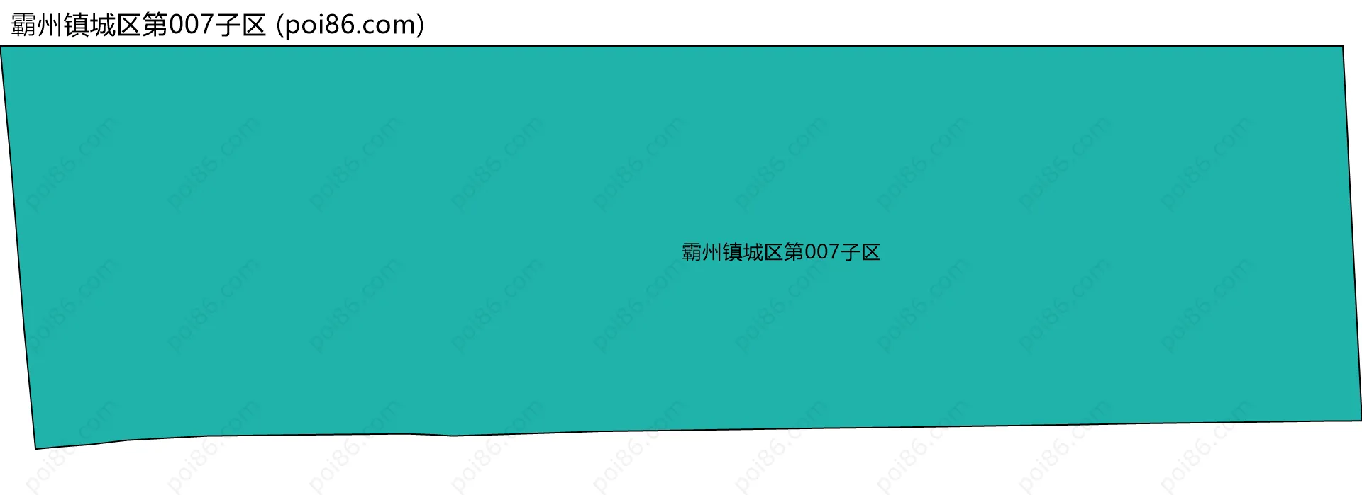 霸州镇城区第007子区边界地图