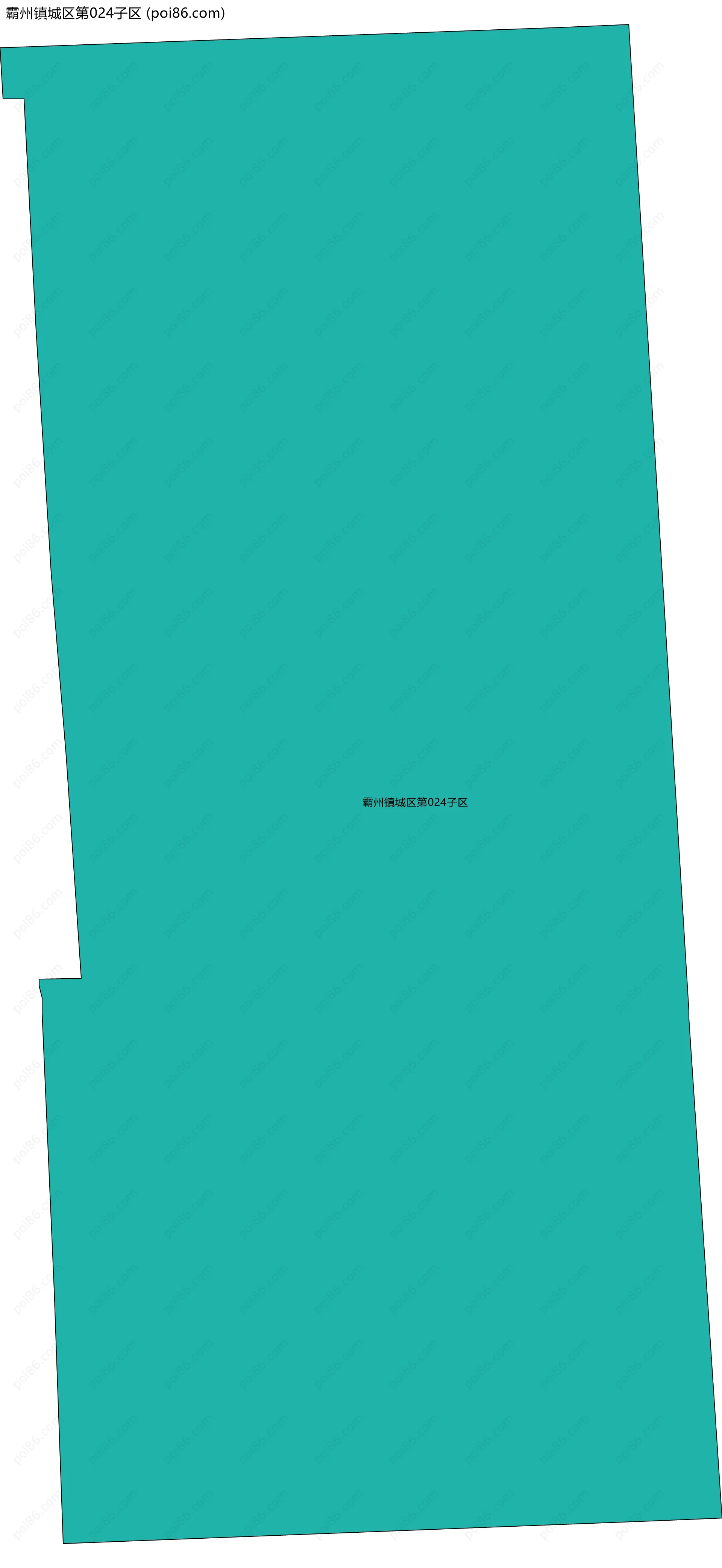 霸州镇城区第024子区边界地图