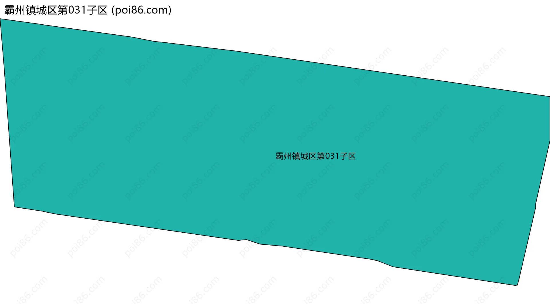 霸州镇城区第031子区边界地图