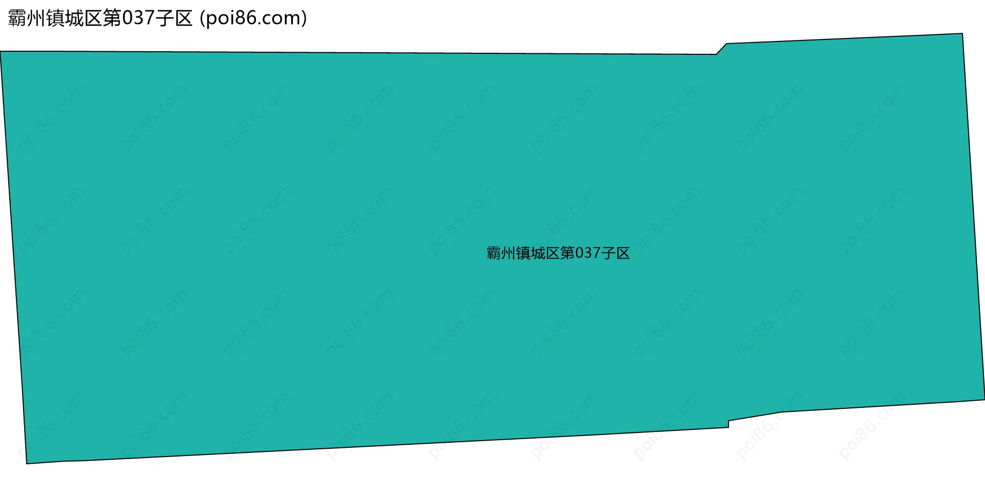 霸州镇城区第037子区边界地图