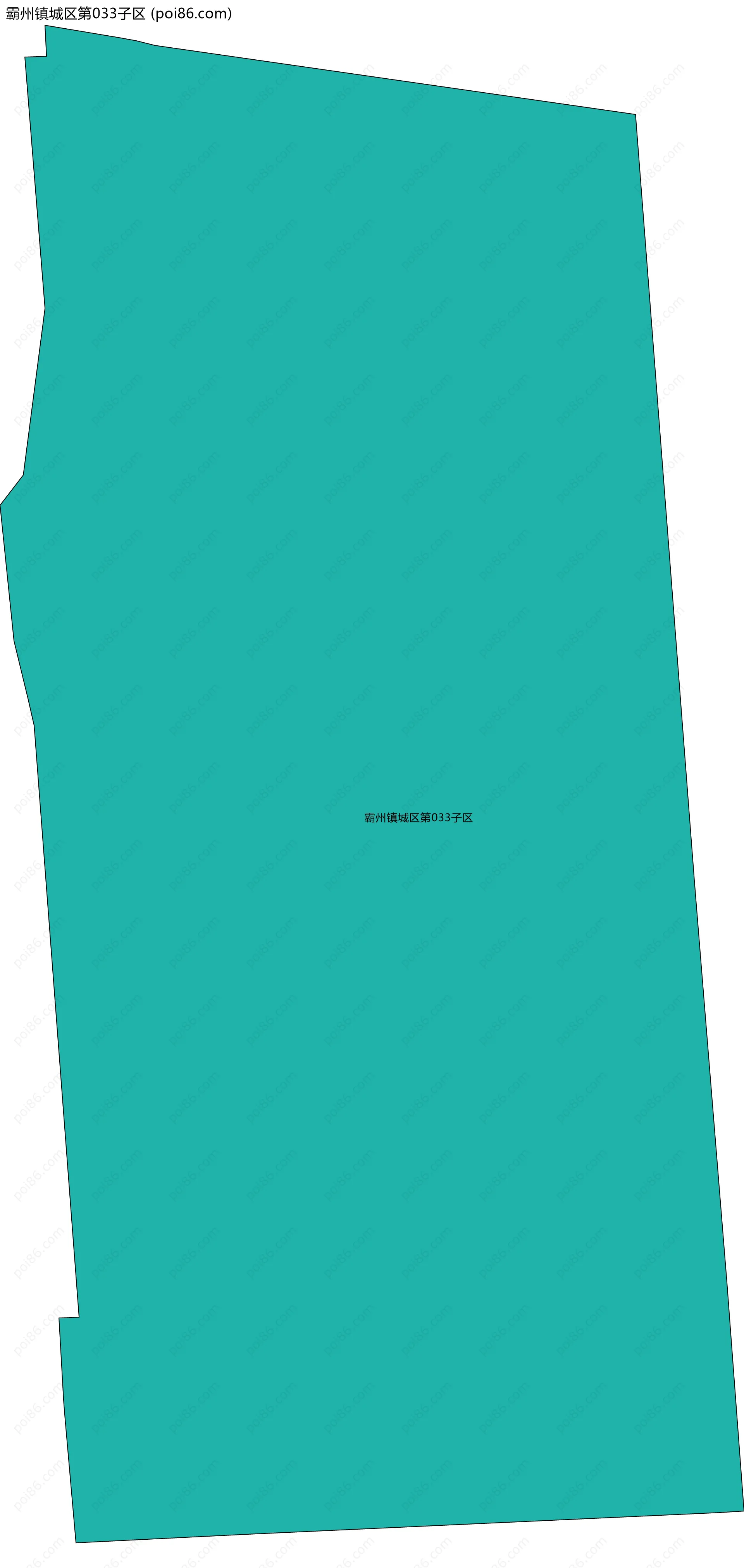 霸州镇城区第033子区边界地图