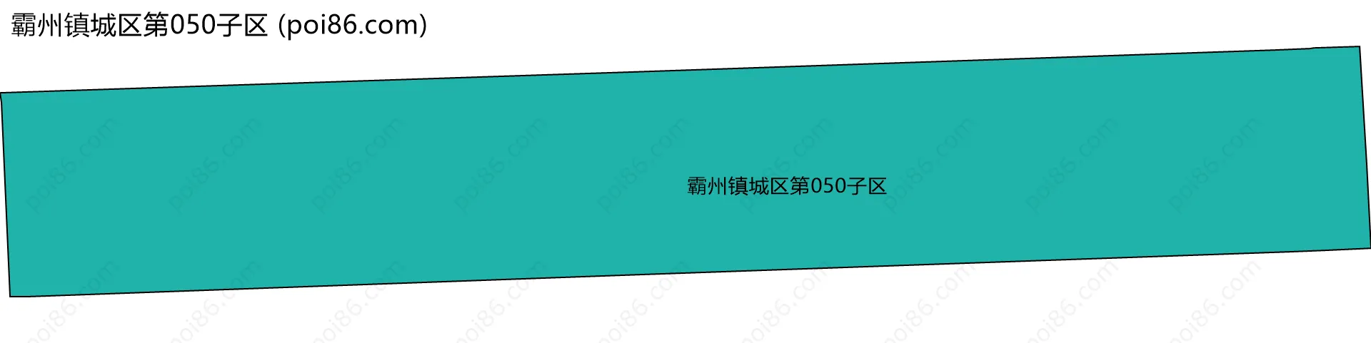 霸州镇城区第050子区边界地图