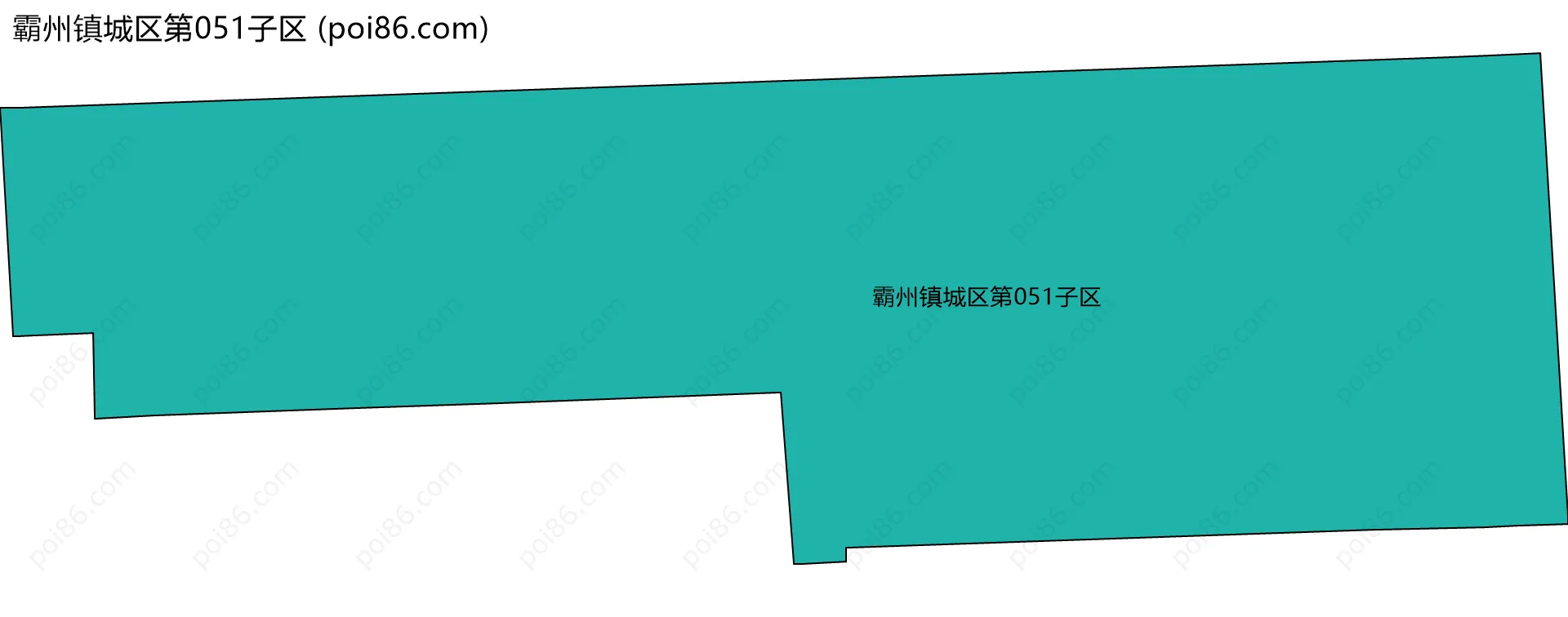 霸州镇城区第051子区边界地图
