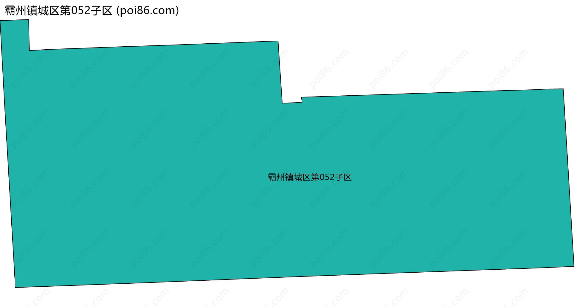 霸州镇城区第052子区边界地图
