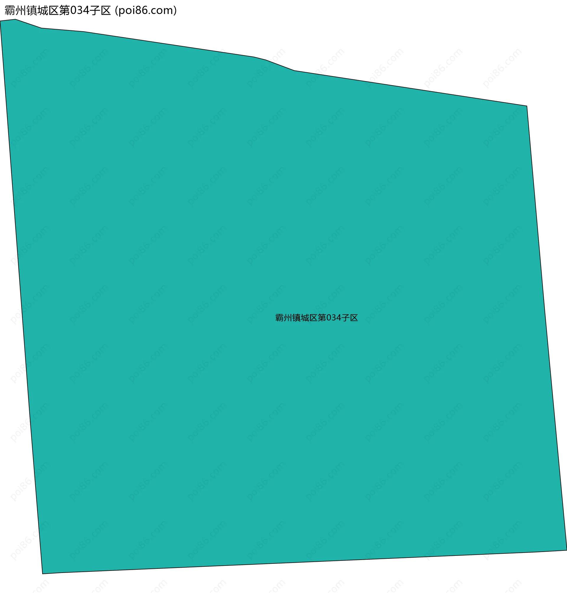 霸州镇城区第034子区边界地图