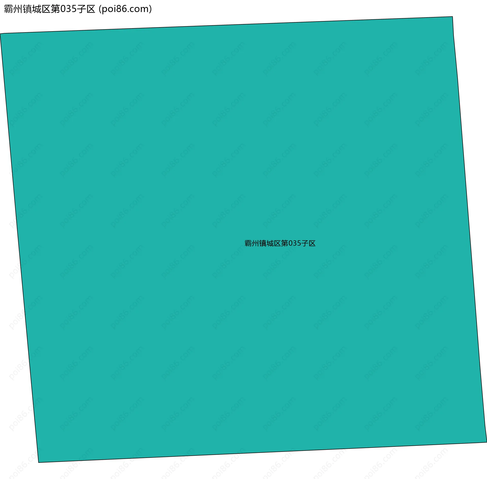 霸州镇城区第035子区边界地图