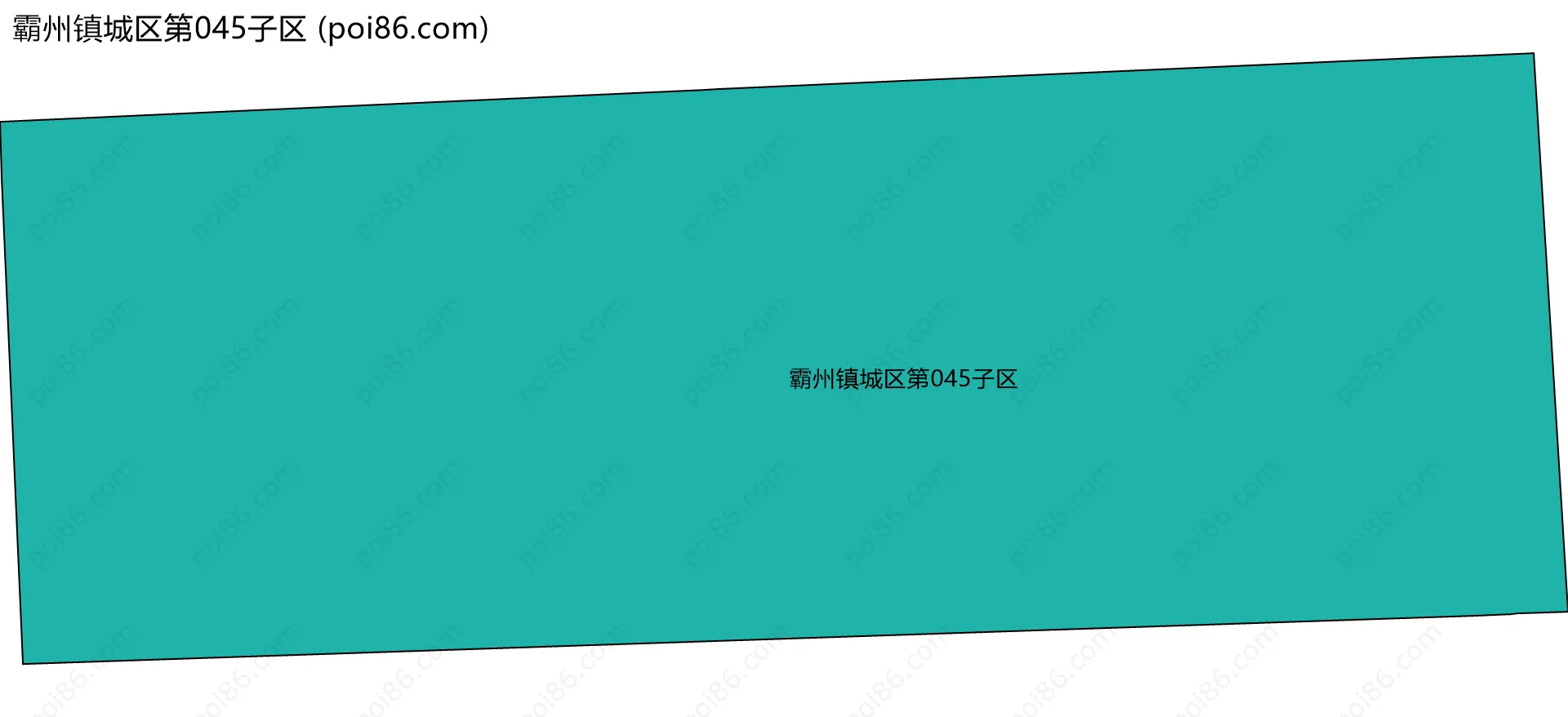 霸州镇城区第045子区边界地图