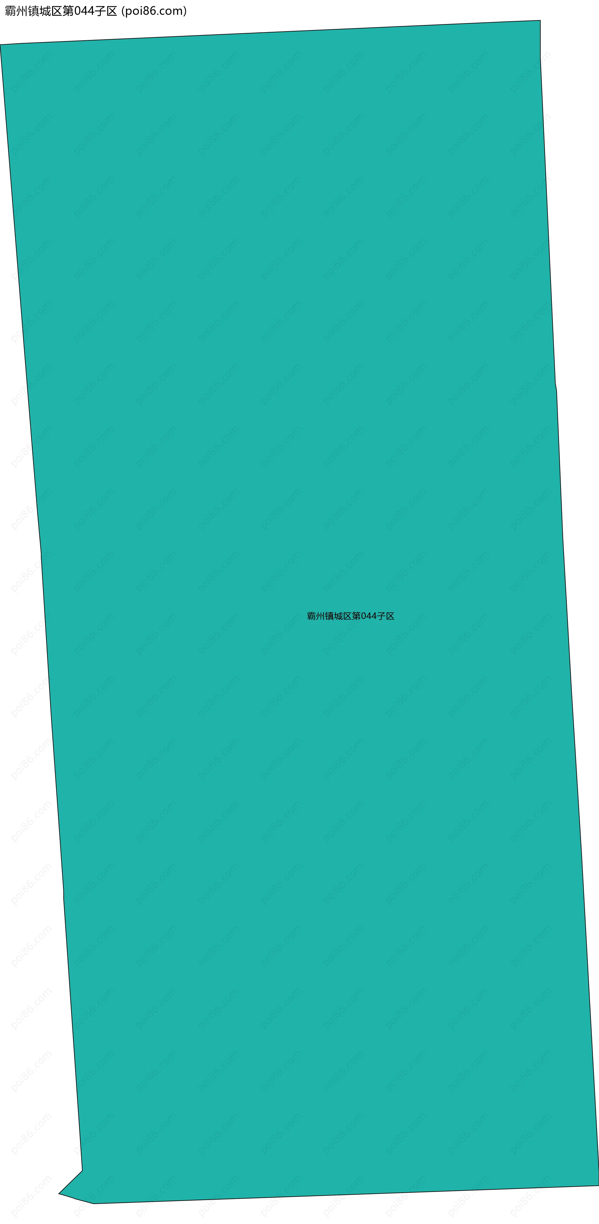 霸州镇城区第044子区边界地图