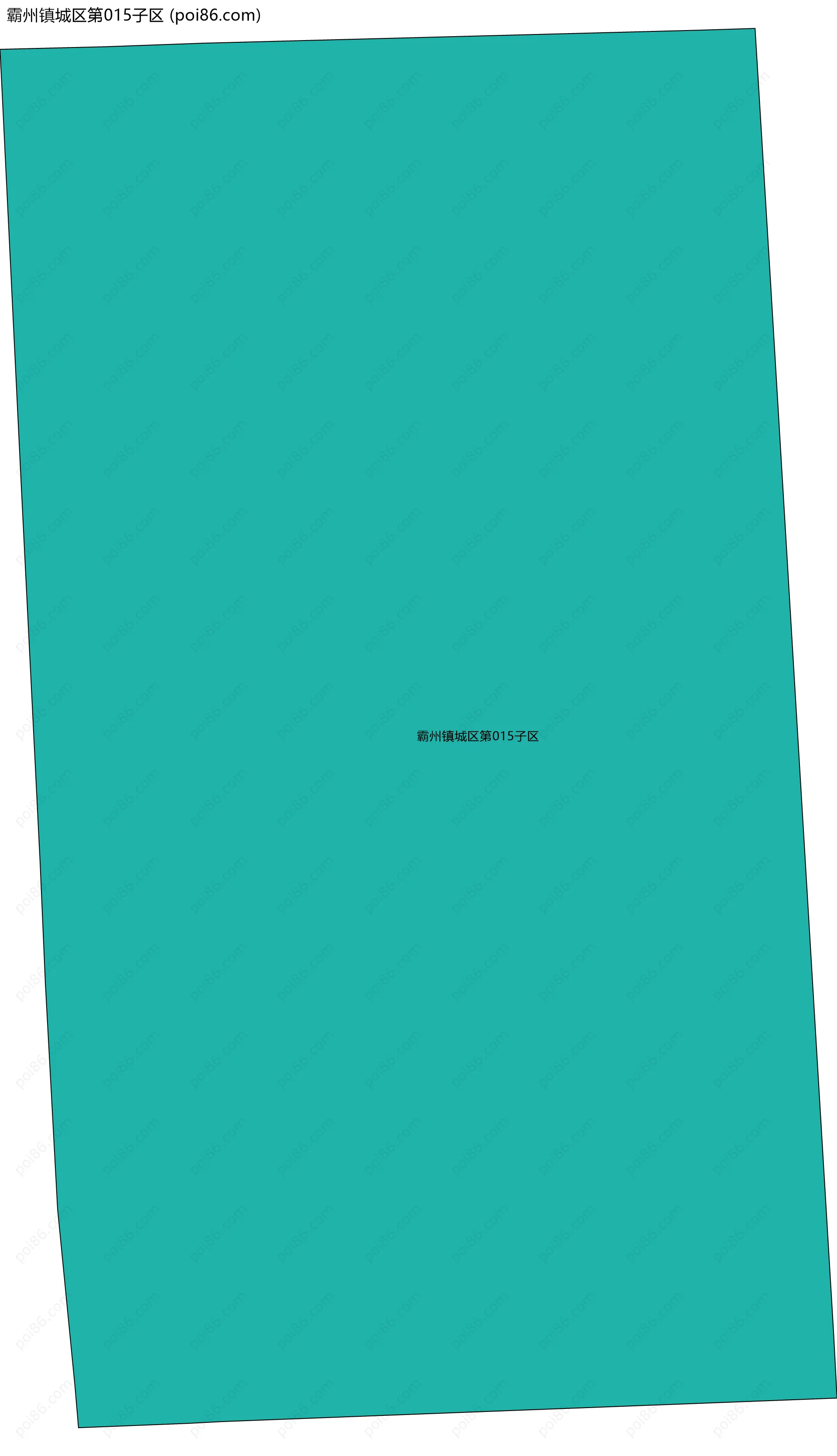 霸州镇城区第015子区边界地图