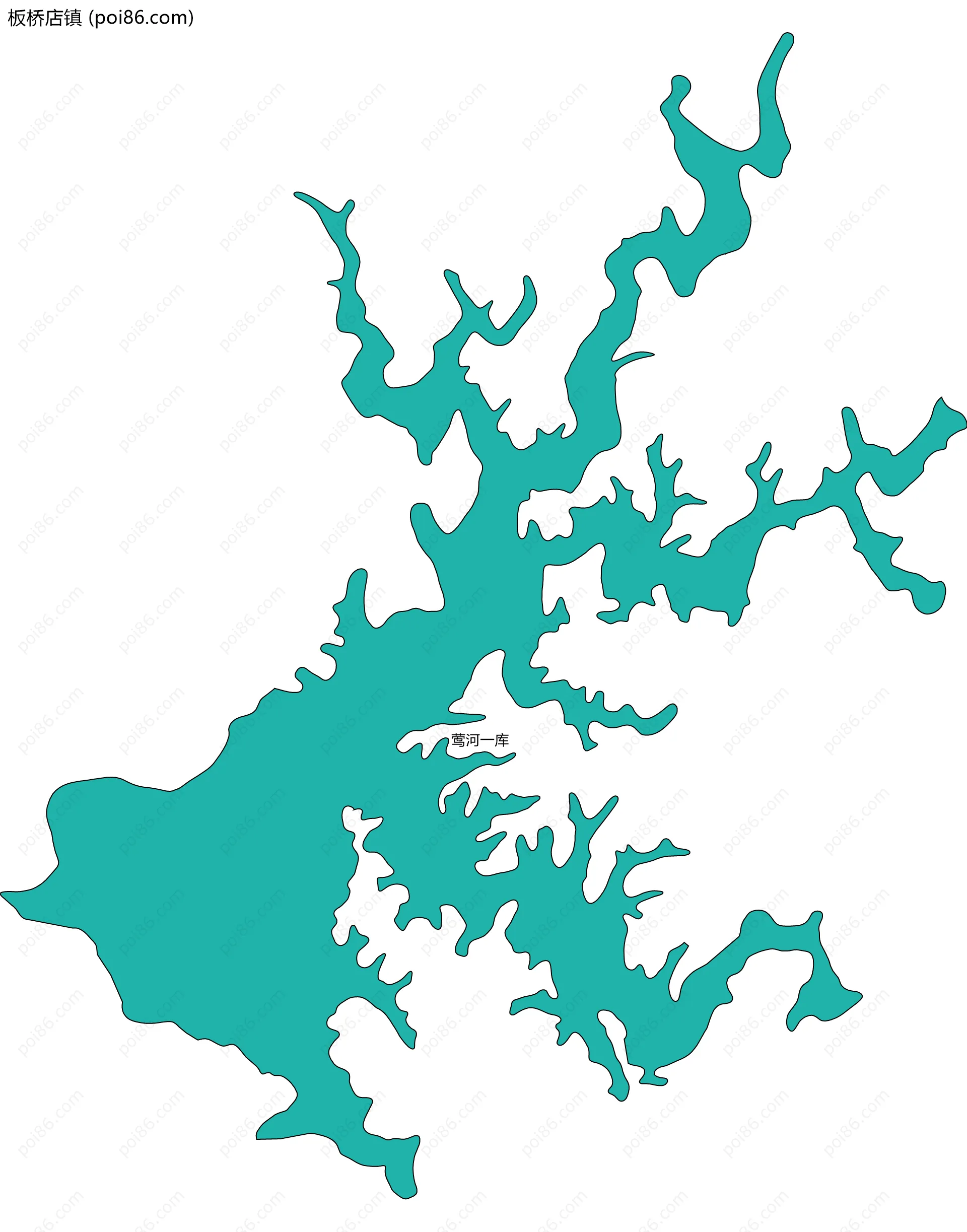 板桥店镇边界地图(五级行政区划)