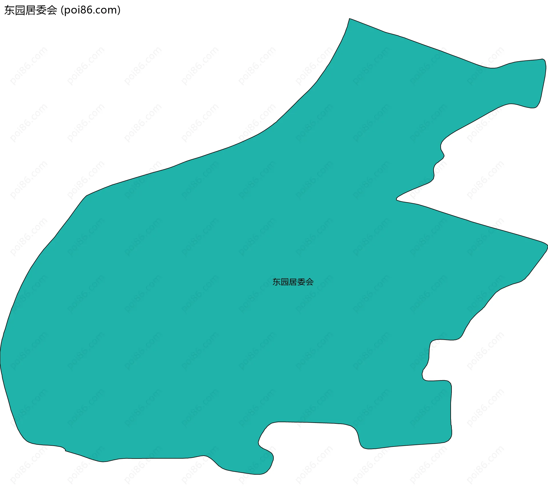 东园居委会边界地图