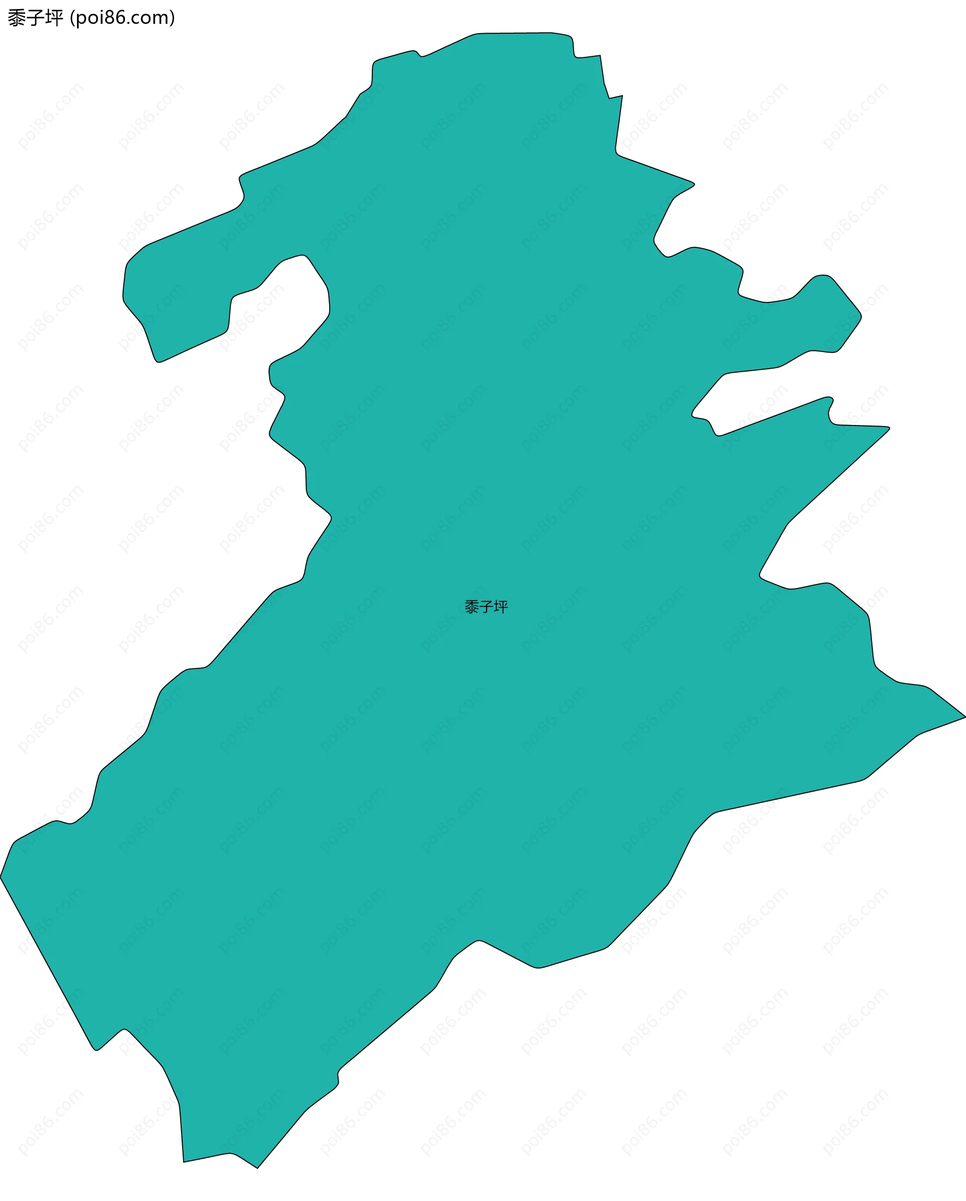 黍子坪边界地图