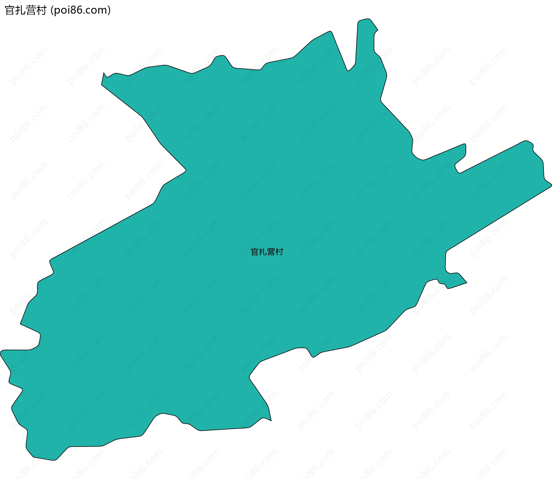 官扎营村边界地图