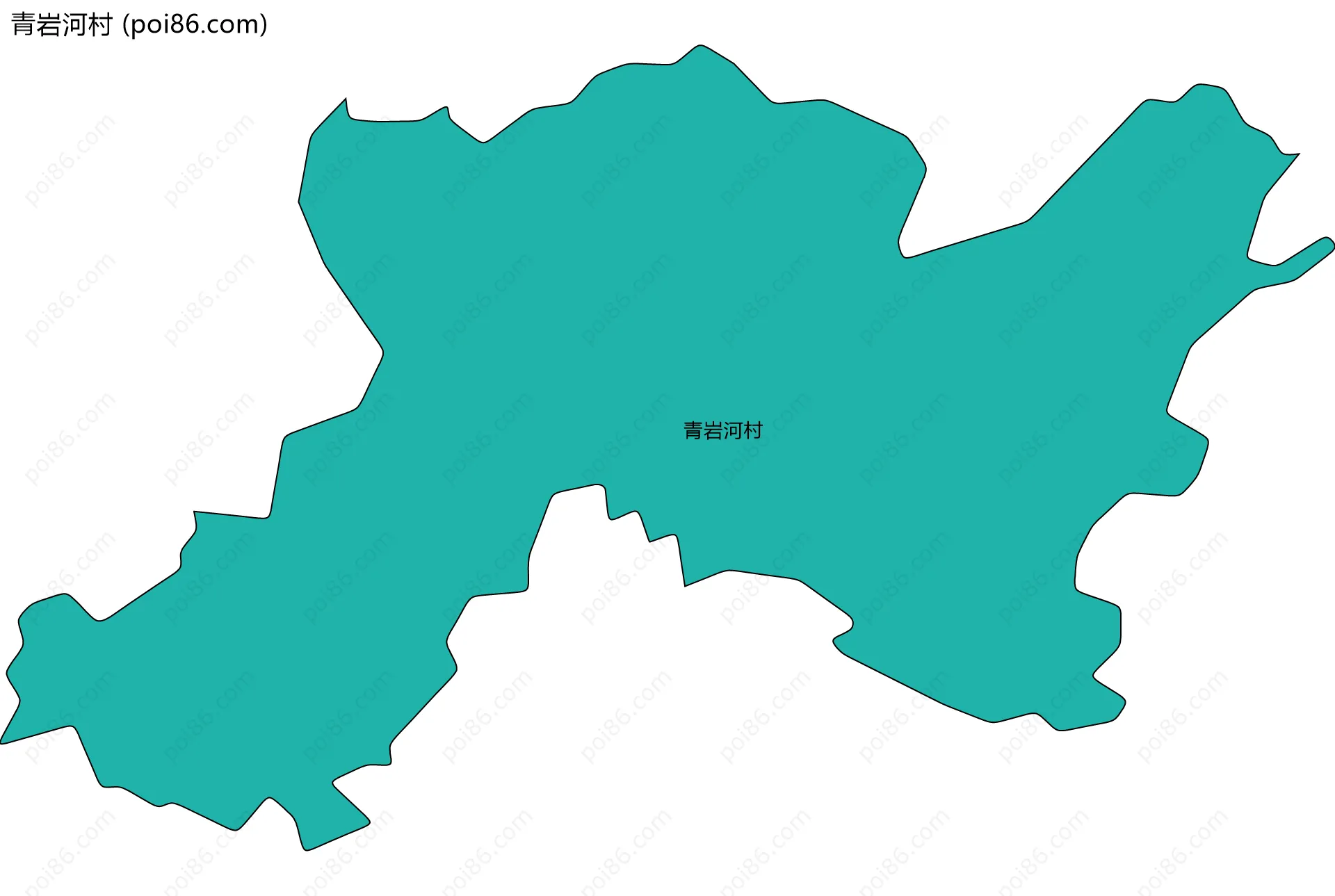 青岩河村边界地图